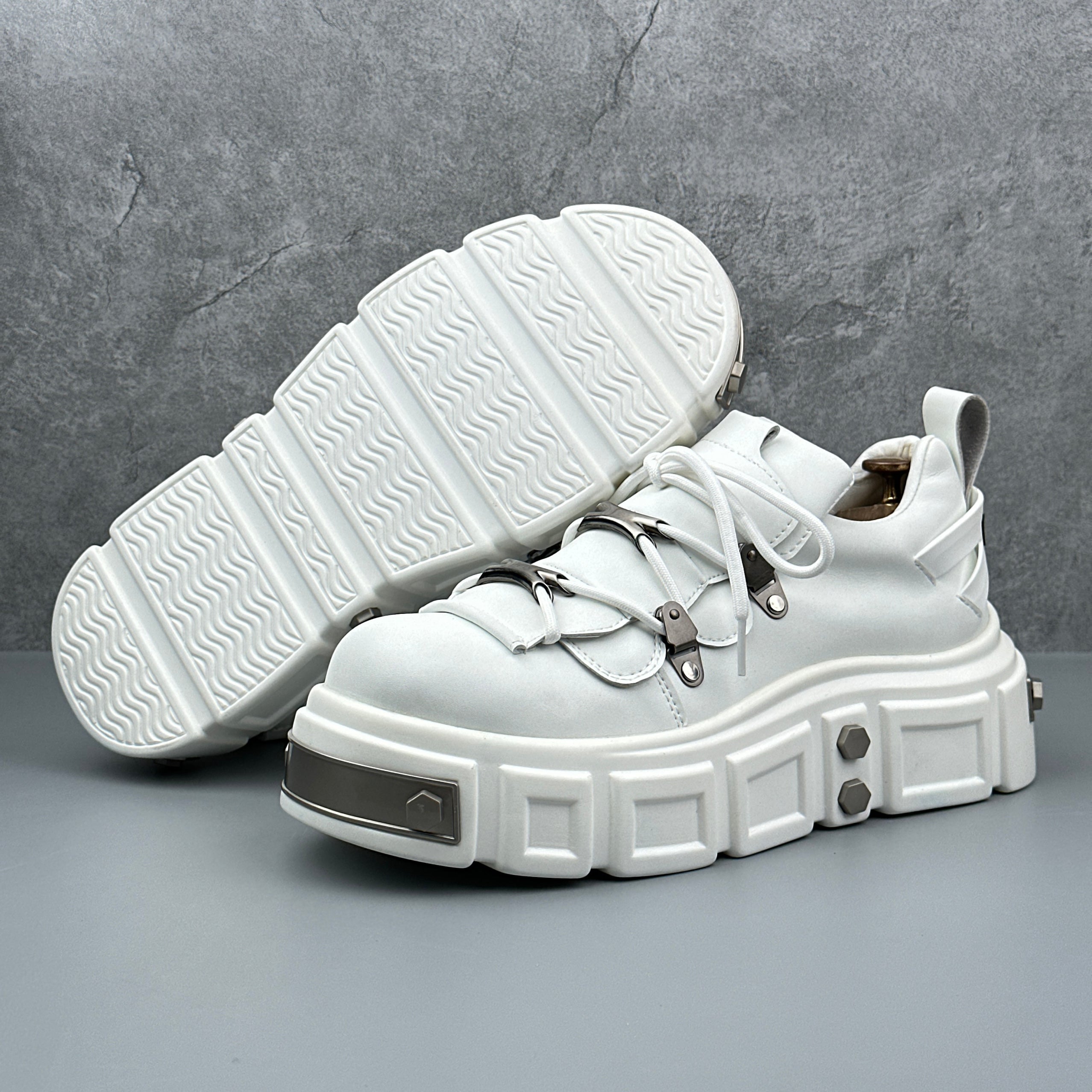 Hybriss Vnnsijie Rebellion White– Punk Casual Shoes