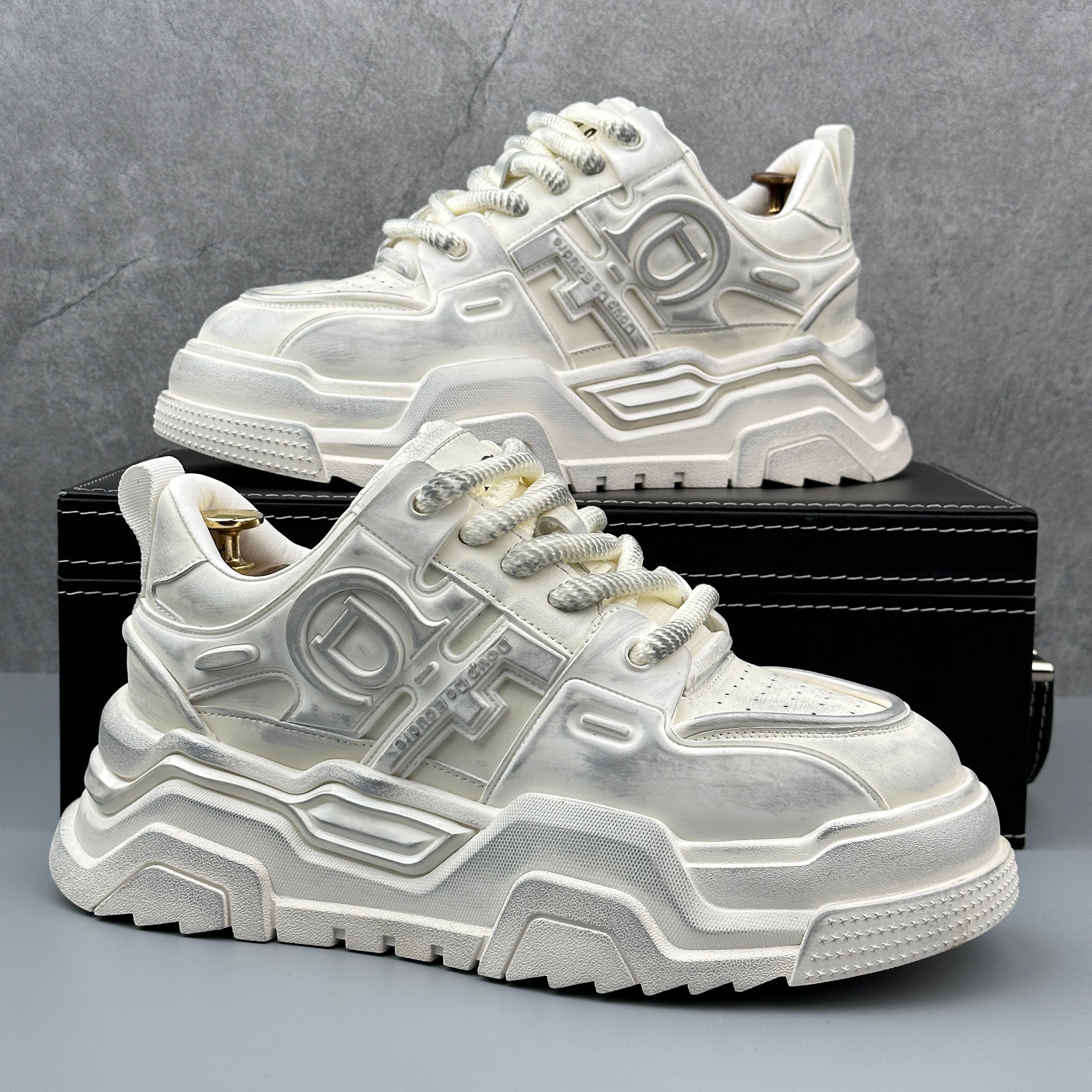 Hybriss Cabuncci StreamLine White– Youth Trend Sneakers