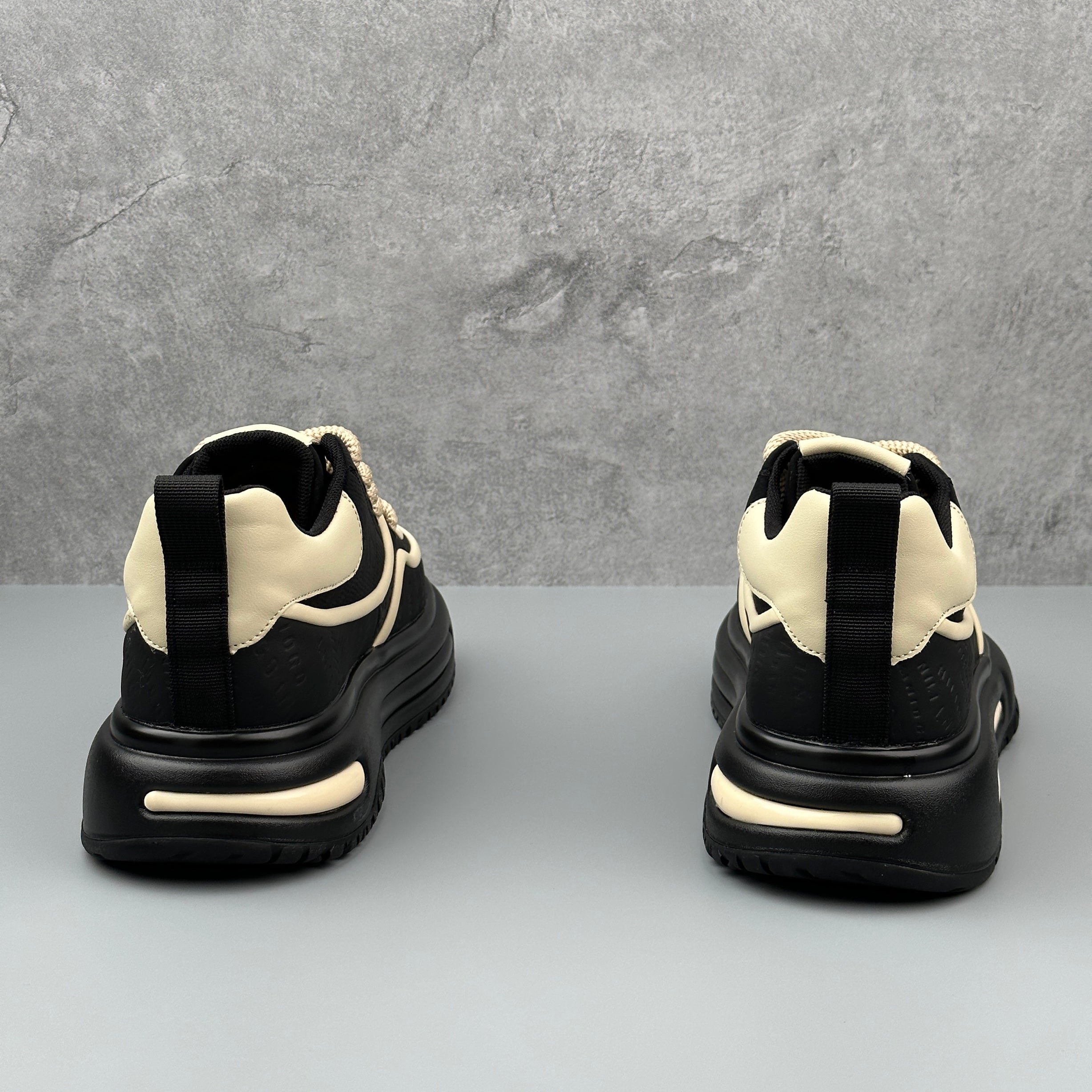 Hybriss LightTrend Black– PU & Mikrofaserleder Sneakers