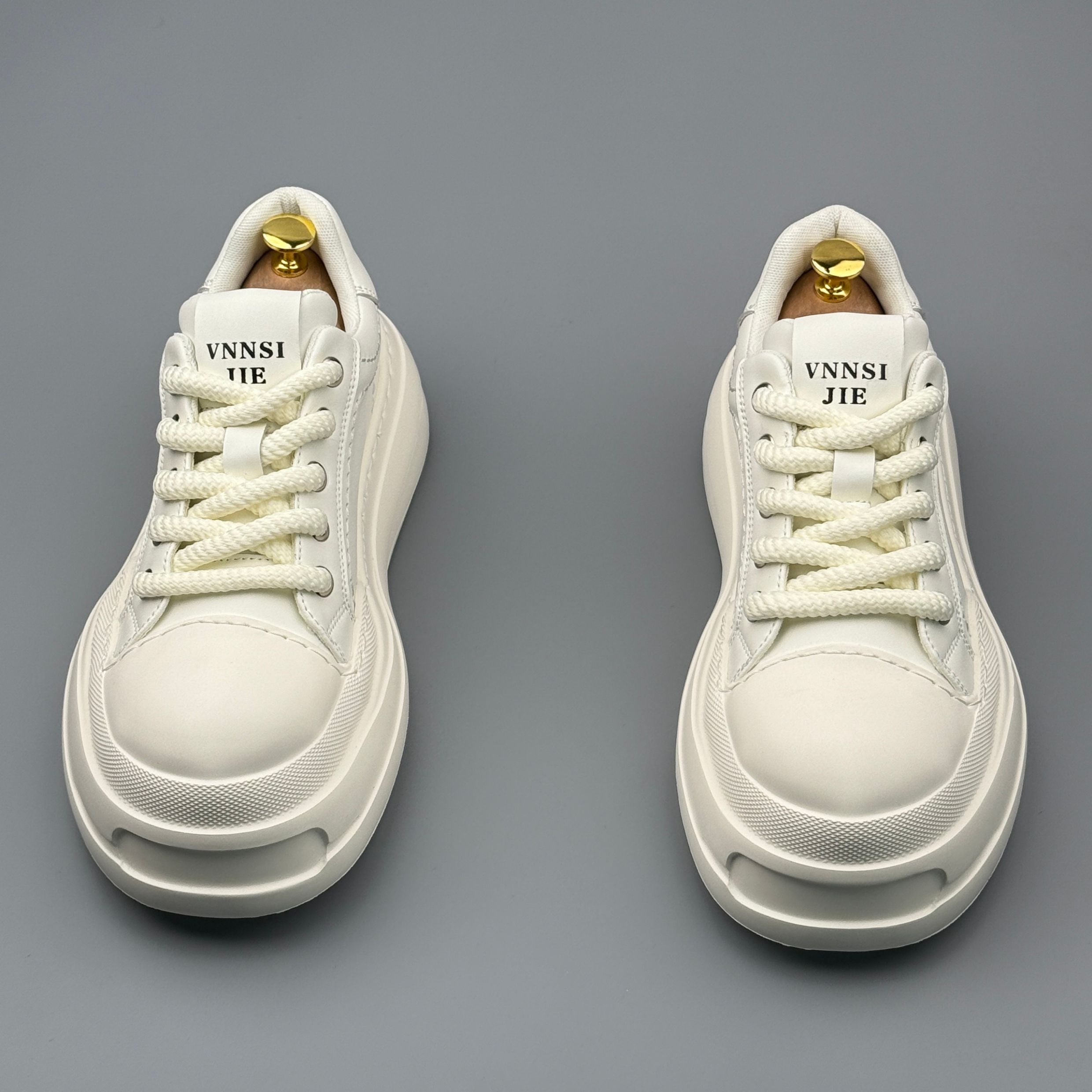 Hybriss StitchCore White– PU & Mikrofaserleder Sommer-Sneakers