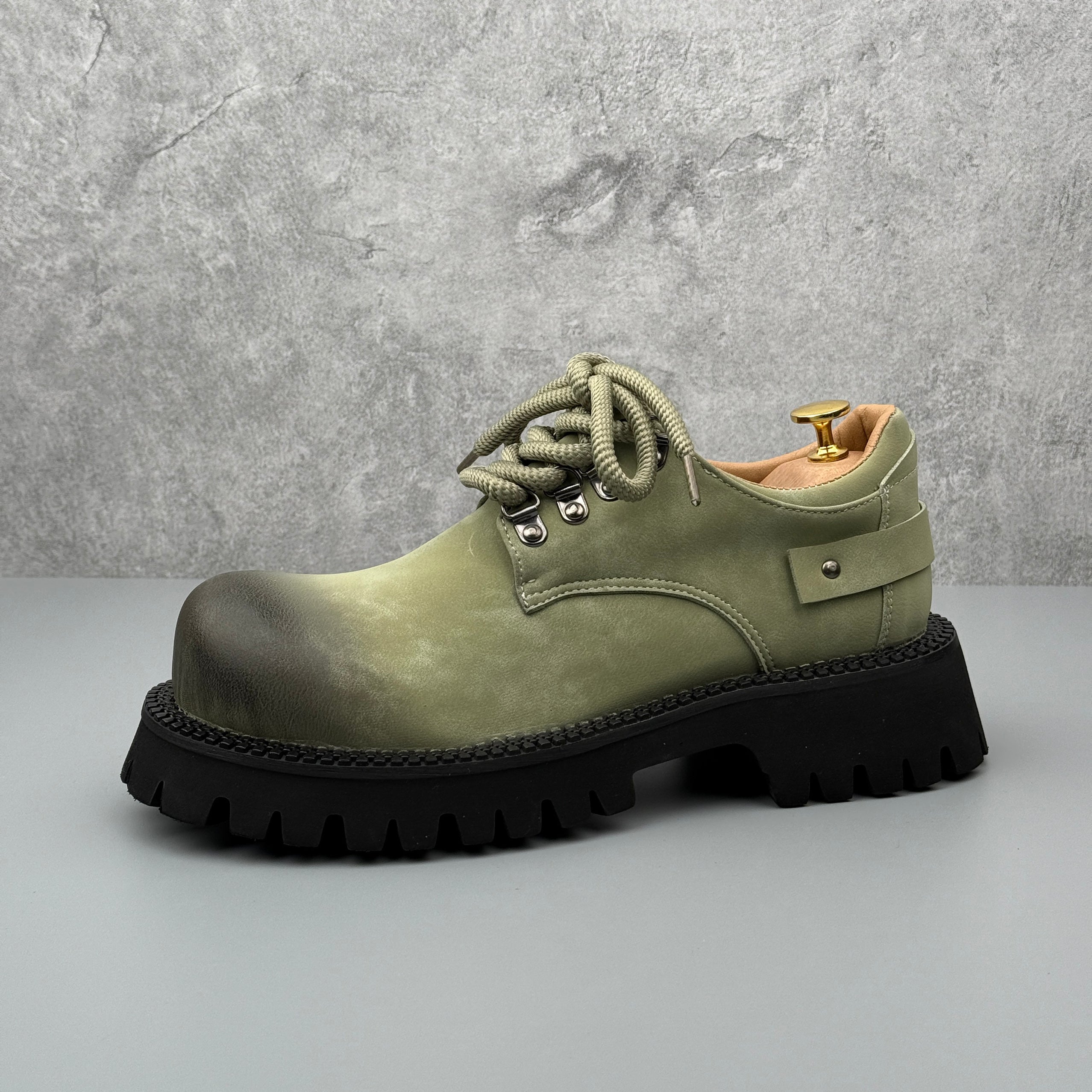 Hybriss Flux Green– Color Blocking Cargo Shoes