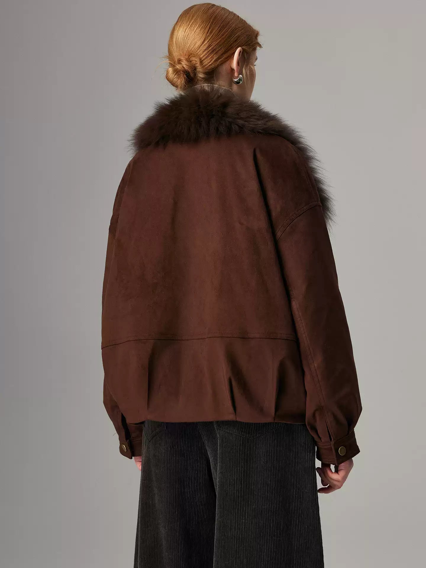 Hybriss "The Velvet Winter" Signature Daunenjacke mit echtem Fuchspelz | Mocha Brown