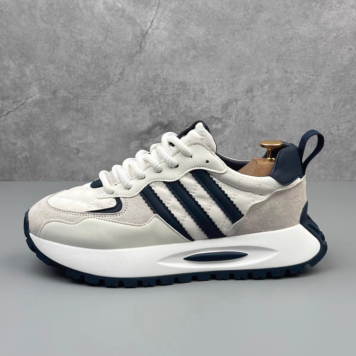 Hybriss SpliceCore White– Mikrofaserleder Sports & Casual Shoes