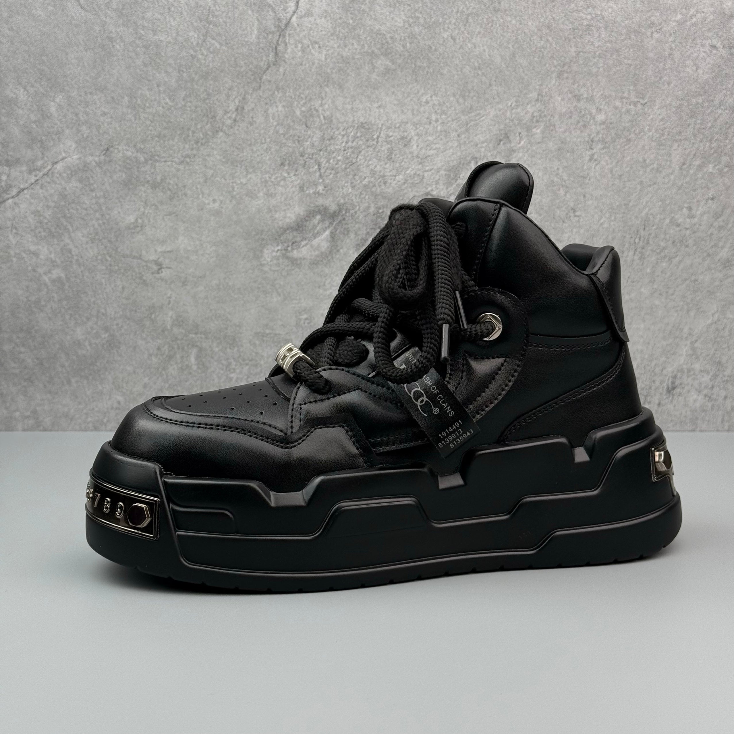 Hybriss PigskinCore Black– Mikrofaserleder White Shoes