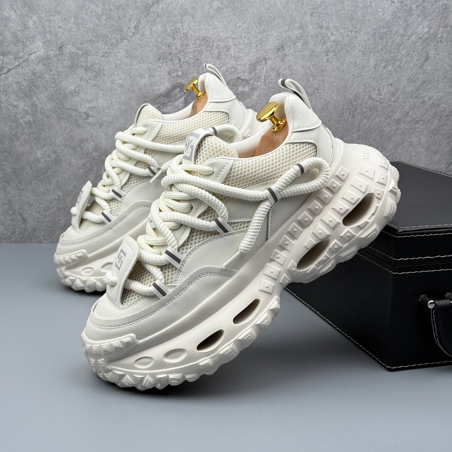 Hybriss Rope-Harness 3D Hollow Chunky Platform Sneaker
