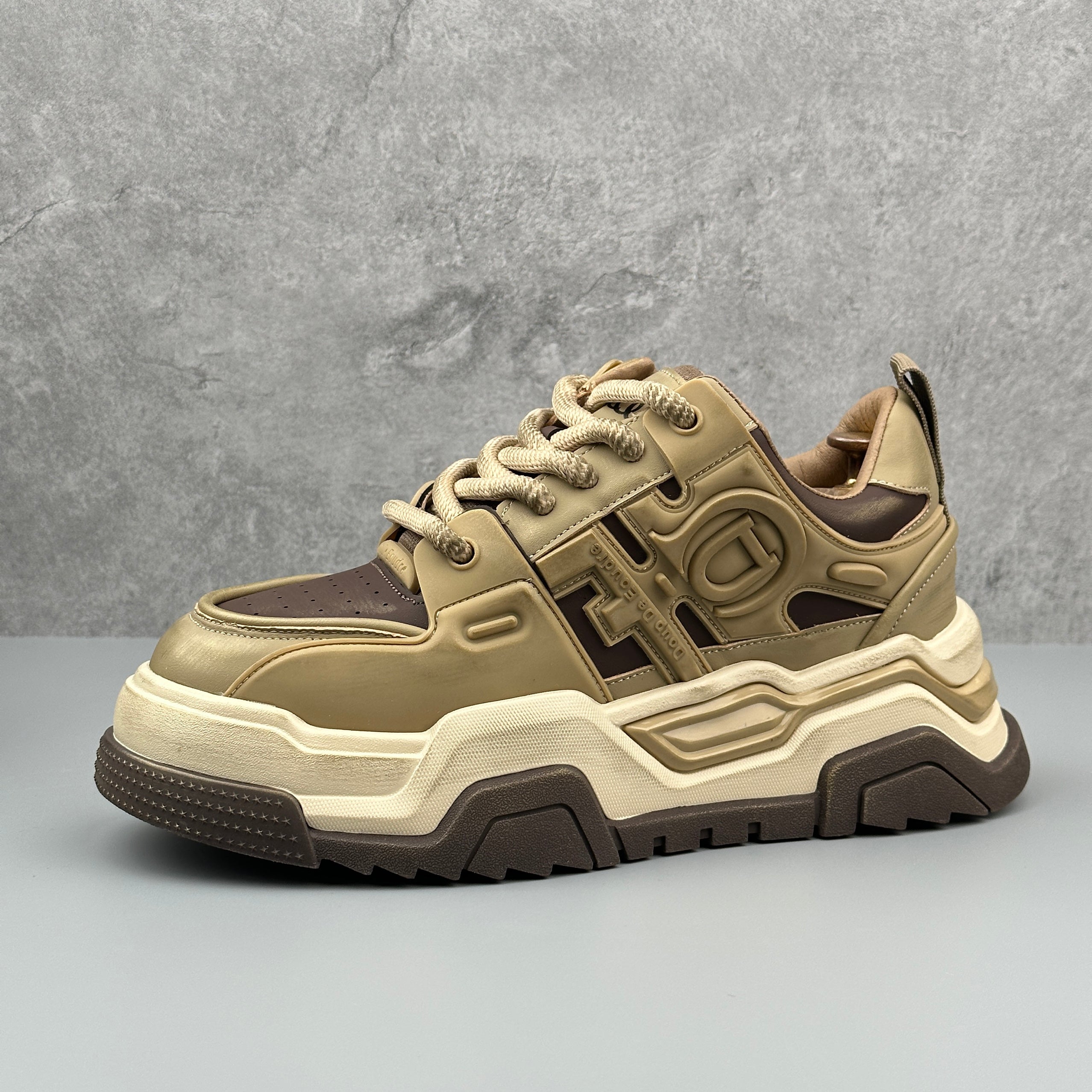Hybriss Cabuncci StreamLine Khaki– Youth Trend Sneakers
