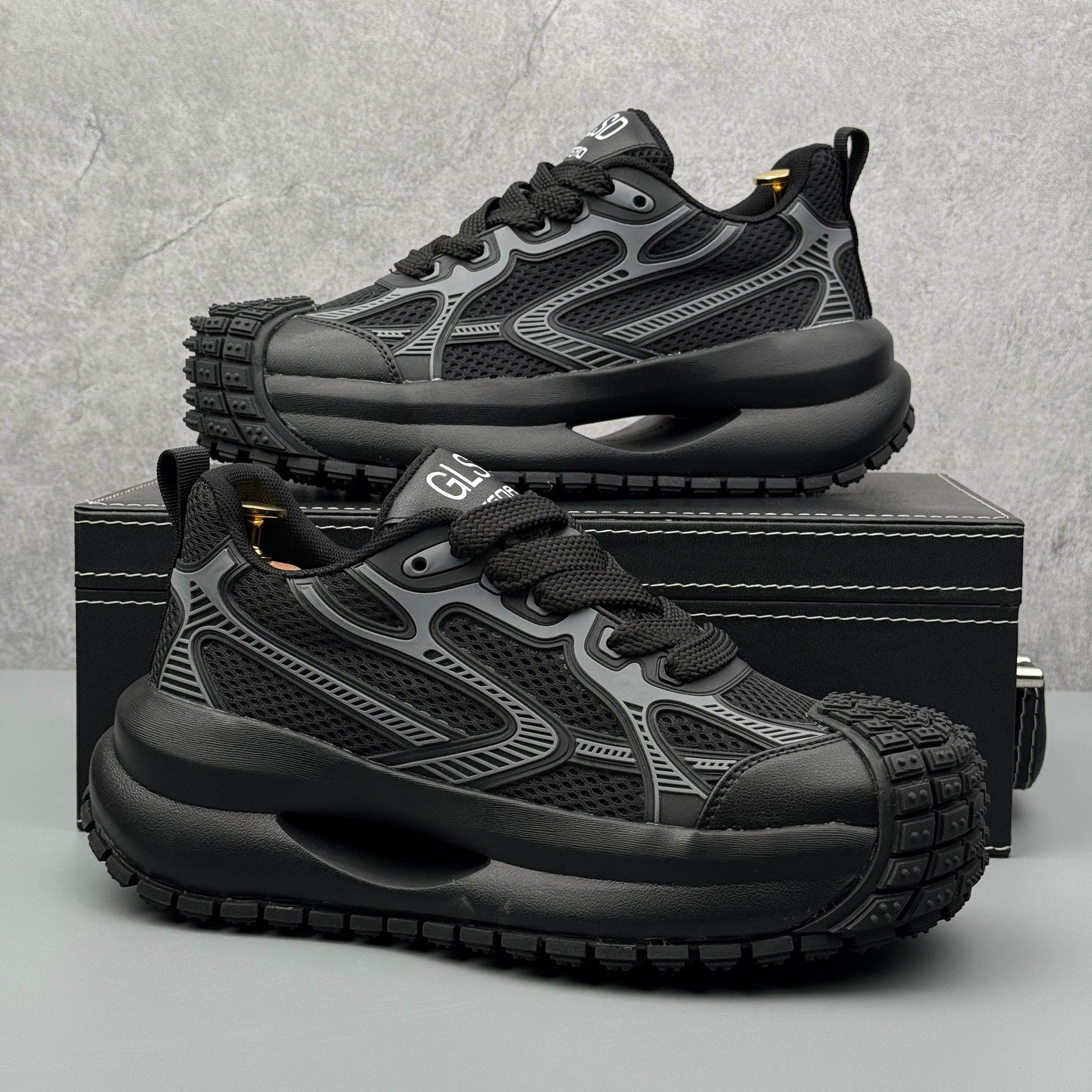 Hybriss SportPlain Black Gray– Sporty Dad Shoes