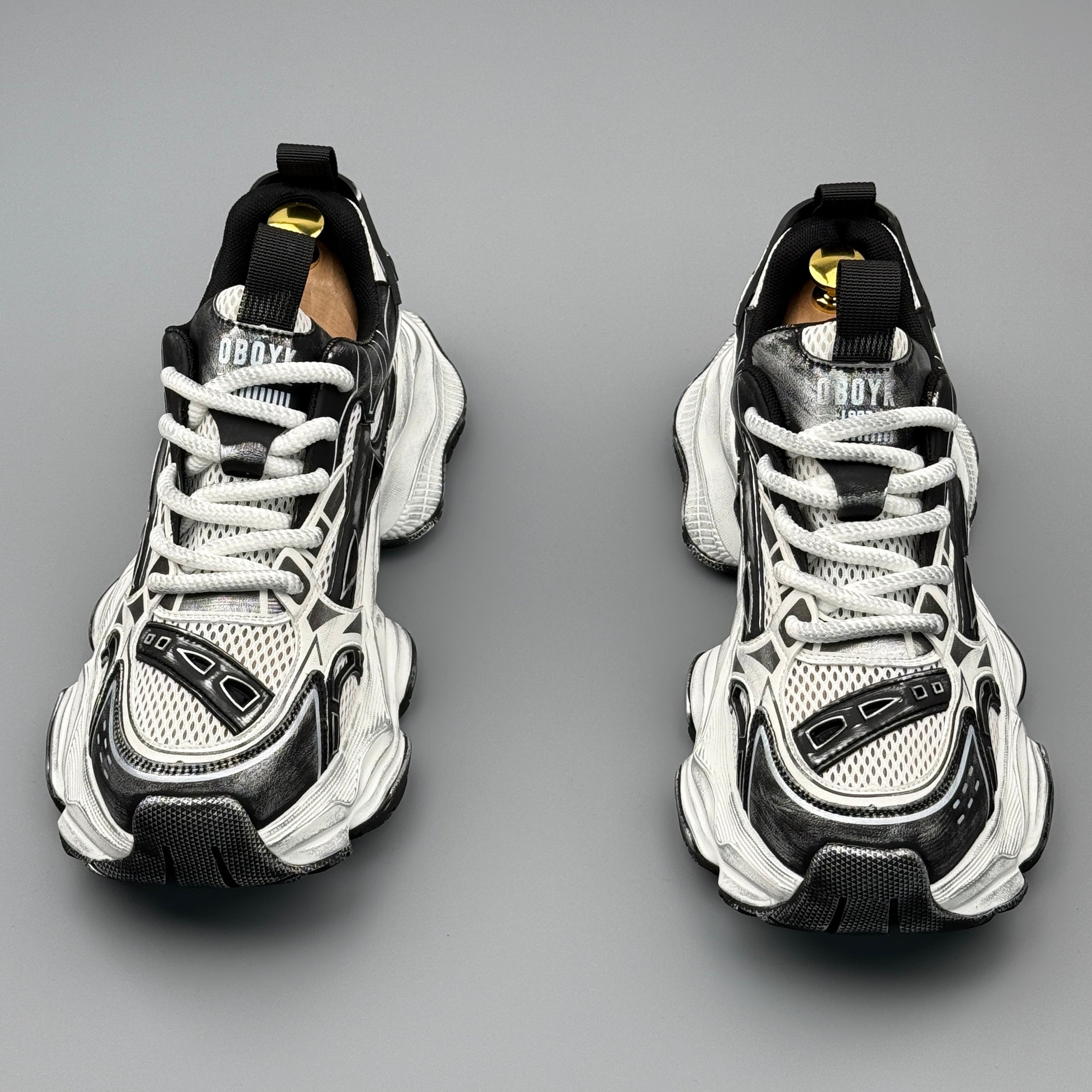 Hybriss DailyRetro Black– Sports & Casual Dad Shoes