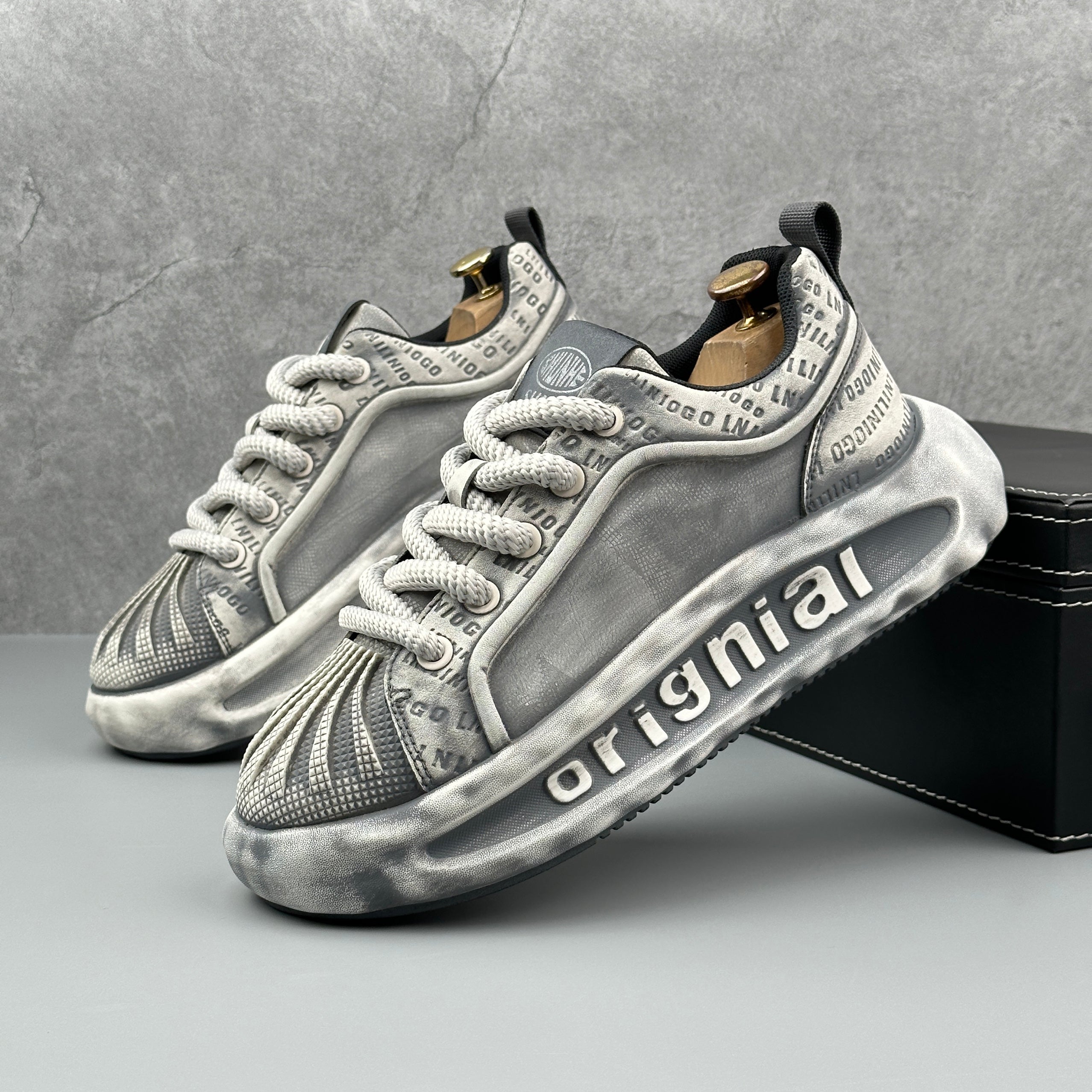 Hybriss RetroBreath Light Gray– Youth Sports Casual Shoes