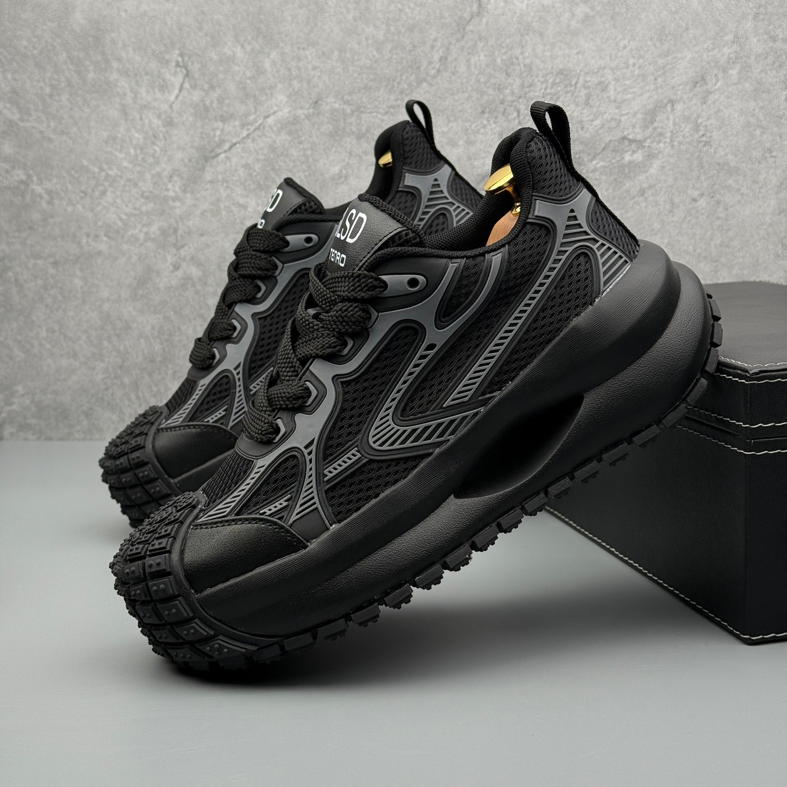 Hybriss SportPlain Black Gray– Sporty Dad Shoes