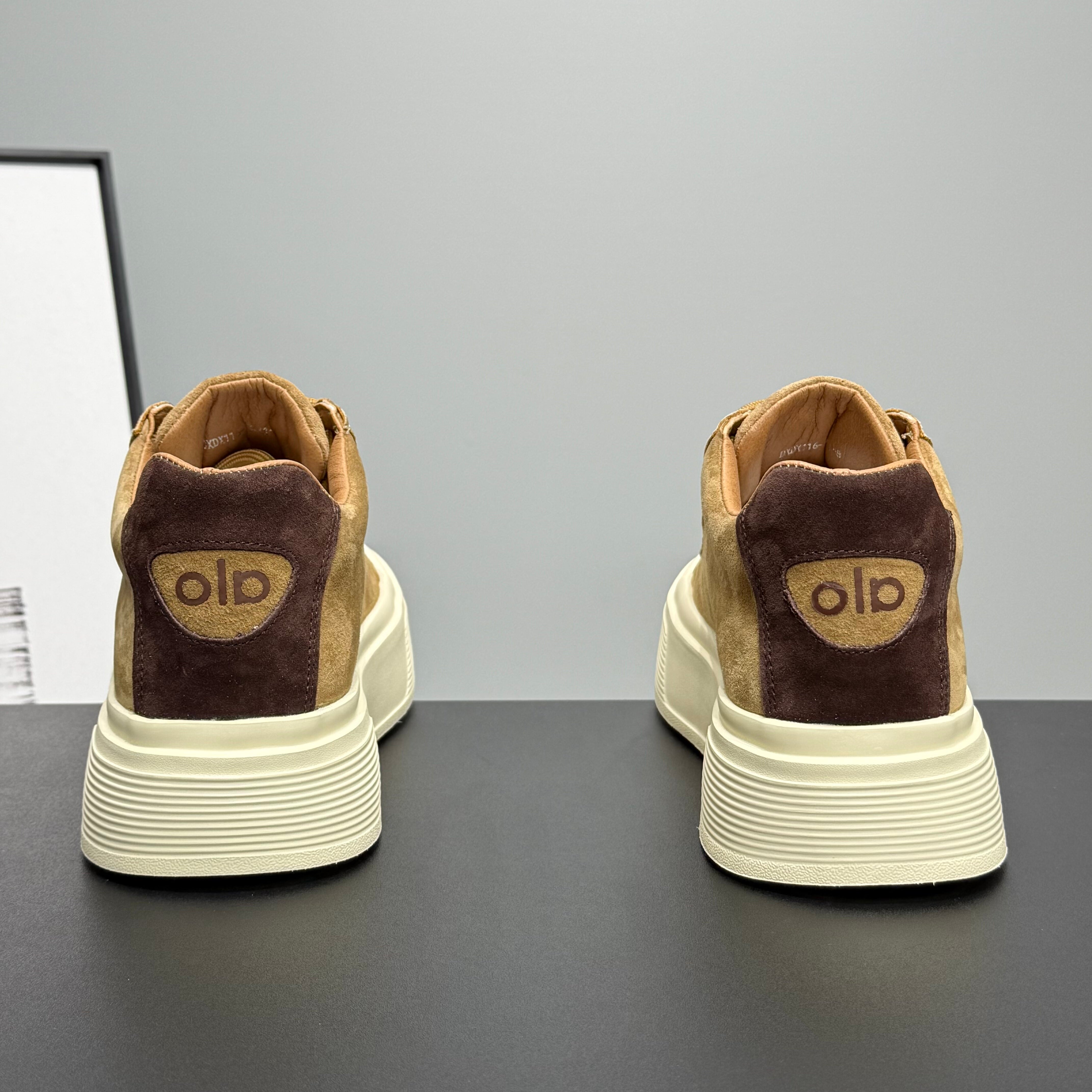 Hybriss WinterCore Camel– Stoff & Nubukleder Sneakers