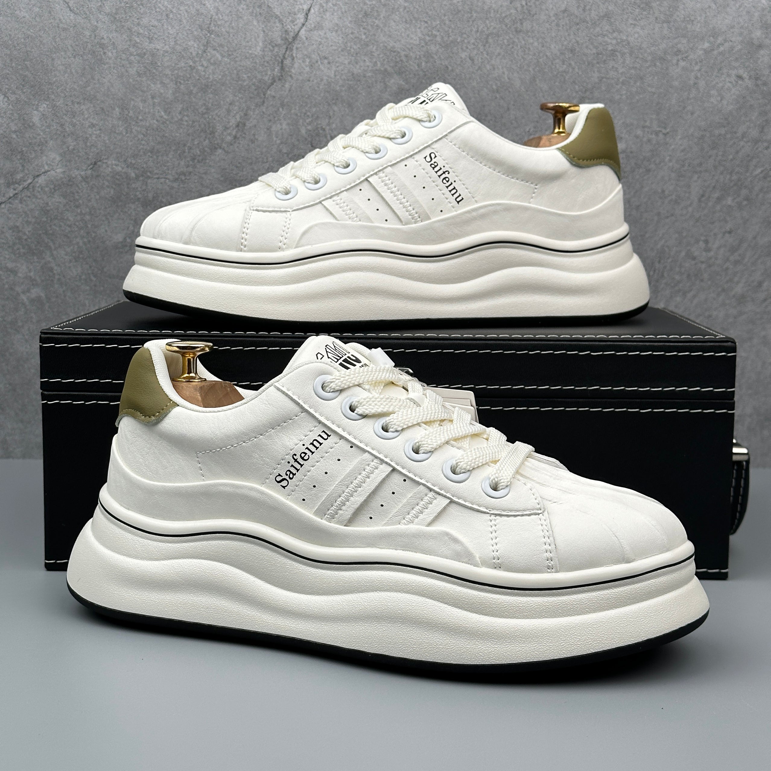 Hybriss SpliceKorea Mint Green– Mikrofaserleder White Shoes
