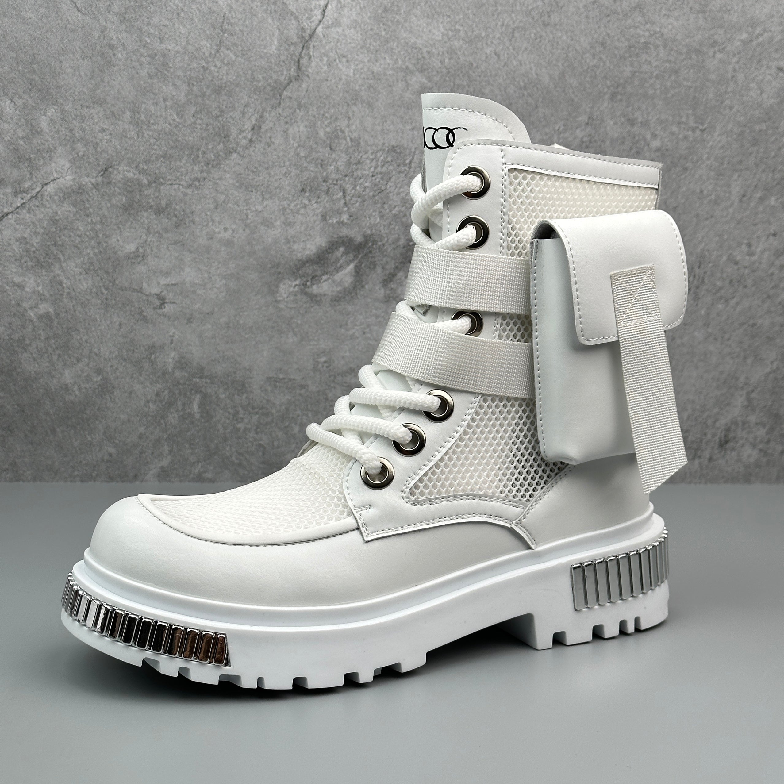 Hybriss Glint– Martin Boots with Shiny Details