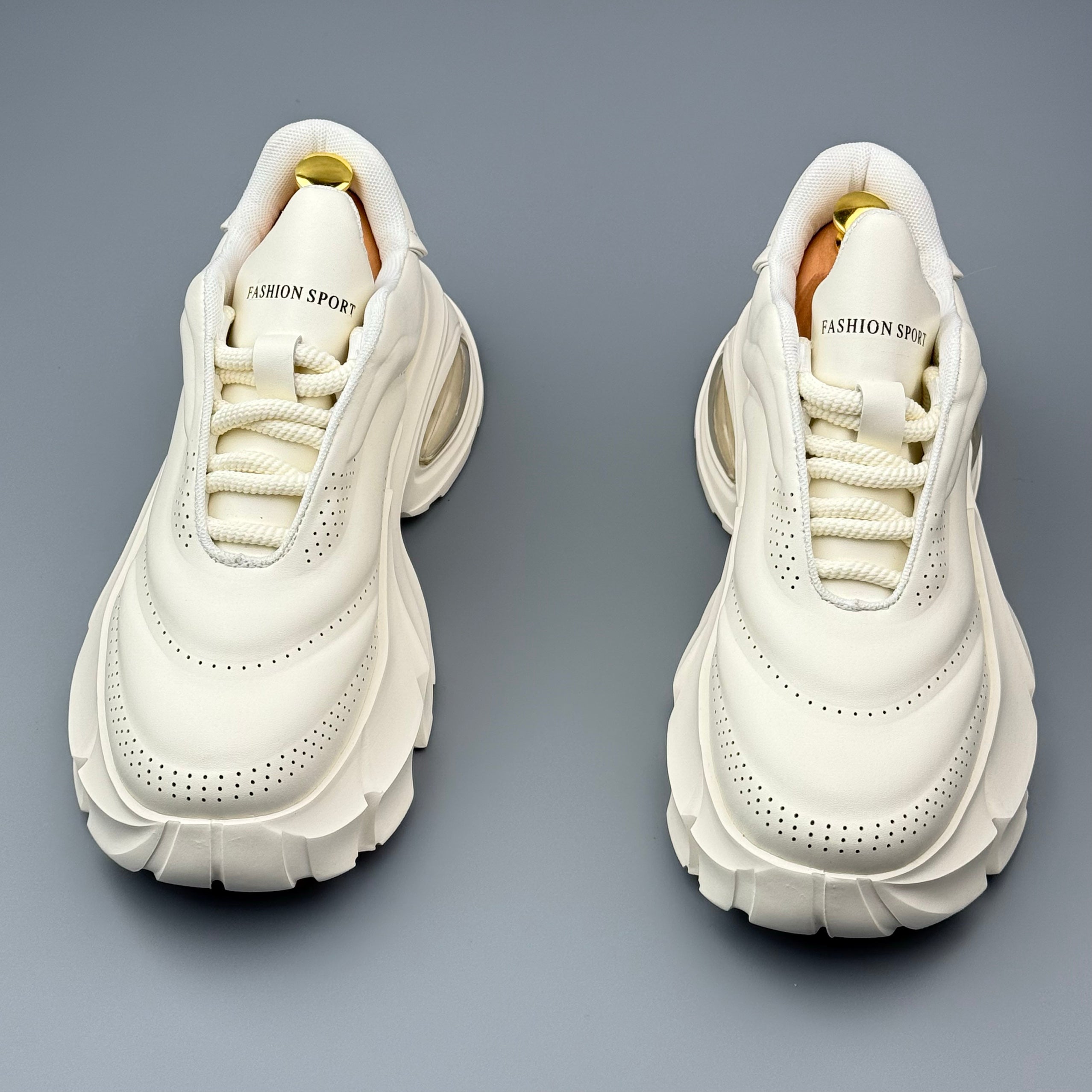 Hybriss MetroMicro Off-White– Microfiber Sporty Casual Shoes