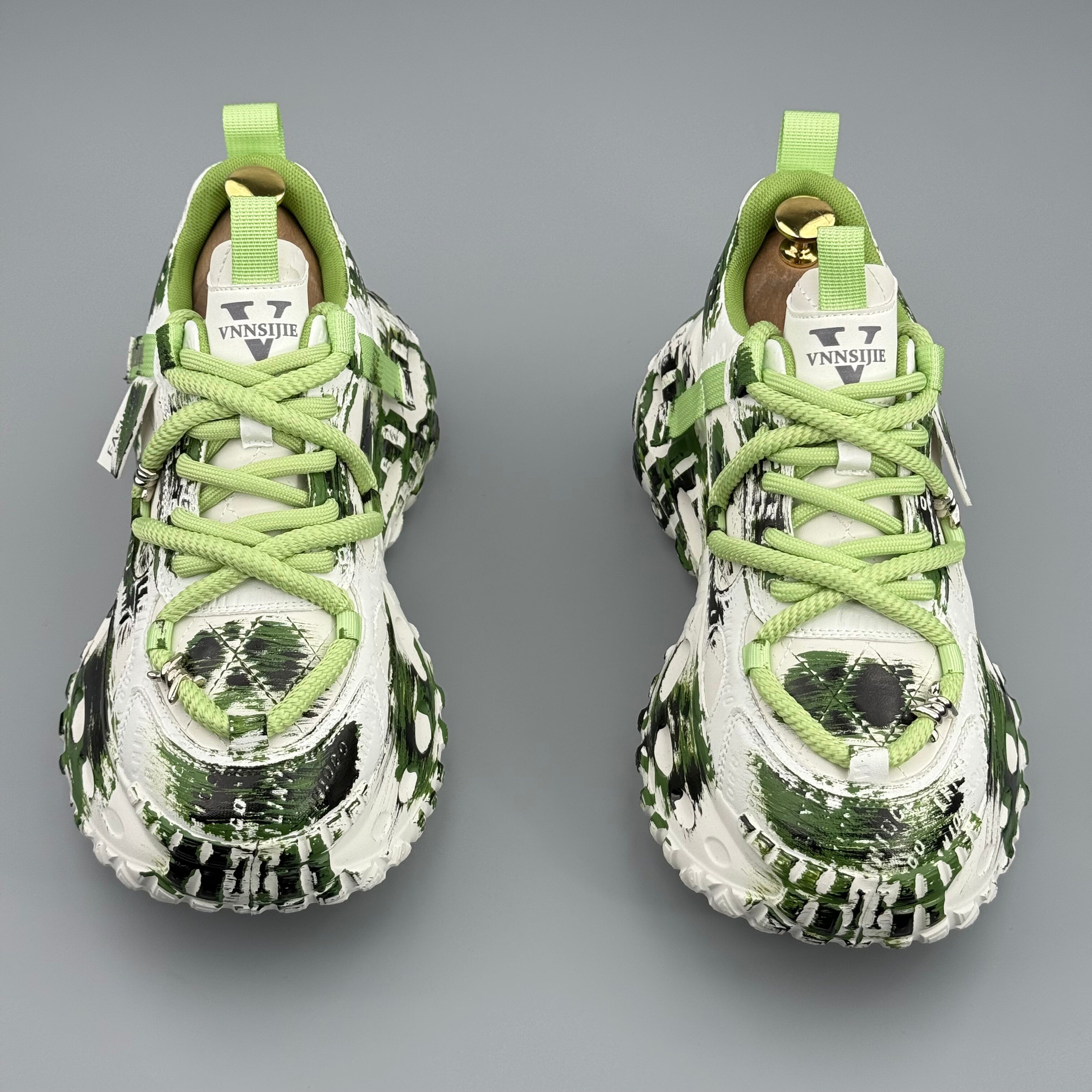 Hybriss DailyLift White Green– Dad Shoes