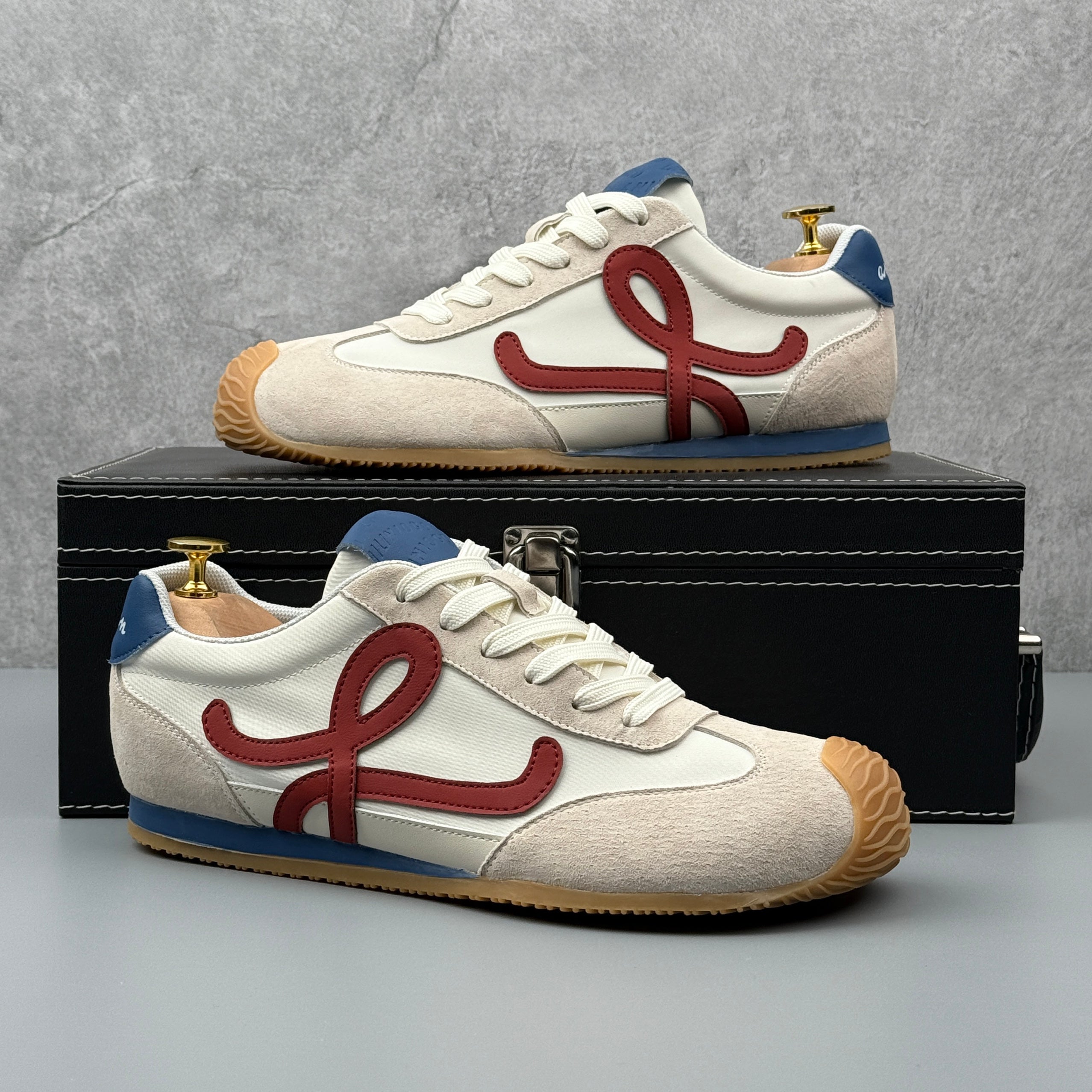 Hybriss LightCore Blue Red– Leichte Stoff‑Sneaker