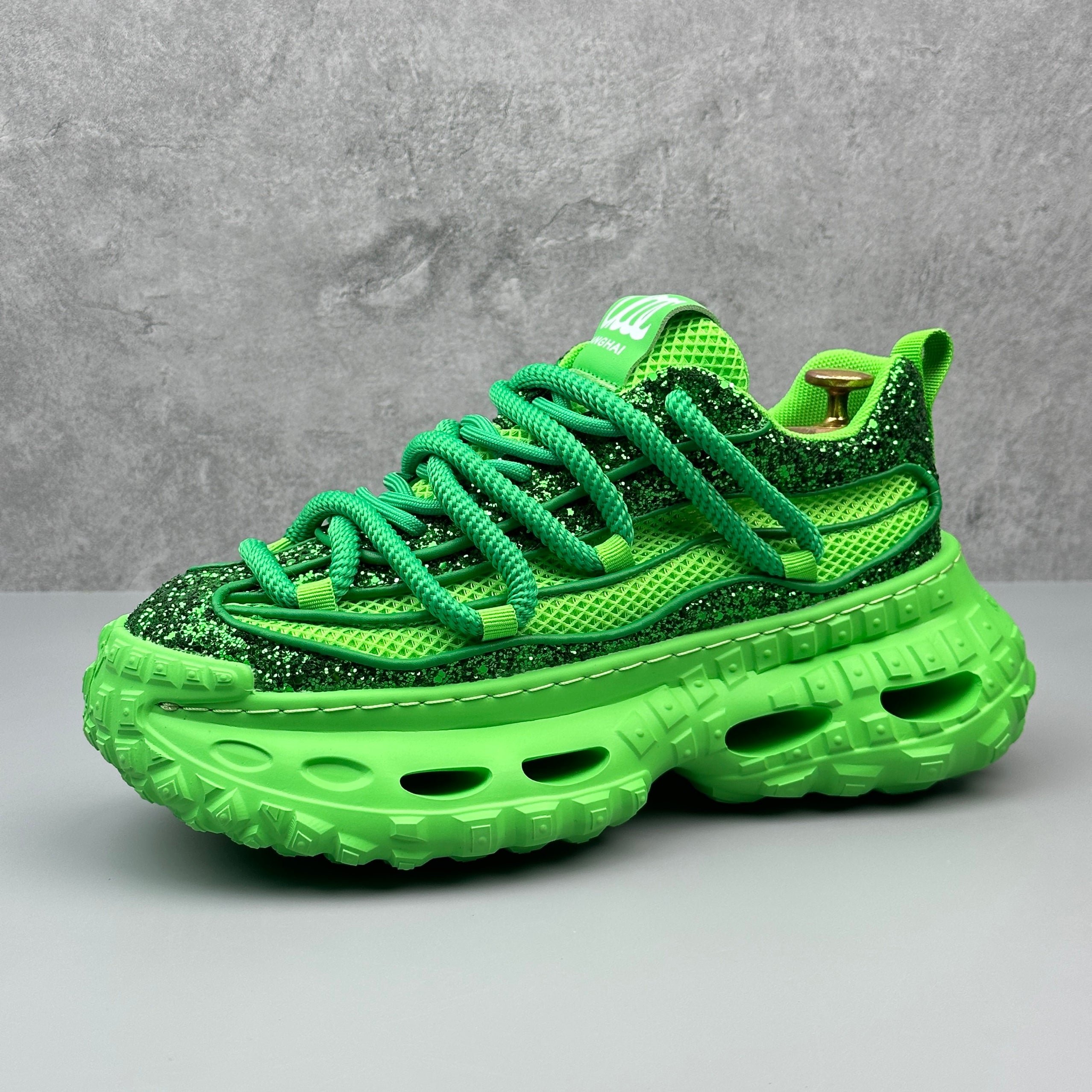 Hybriss ShineWeave Green– Youthful Dad Shoes