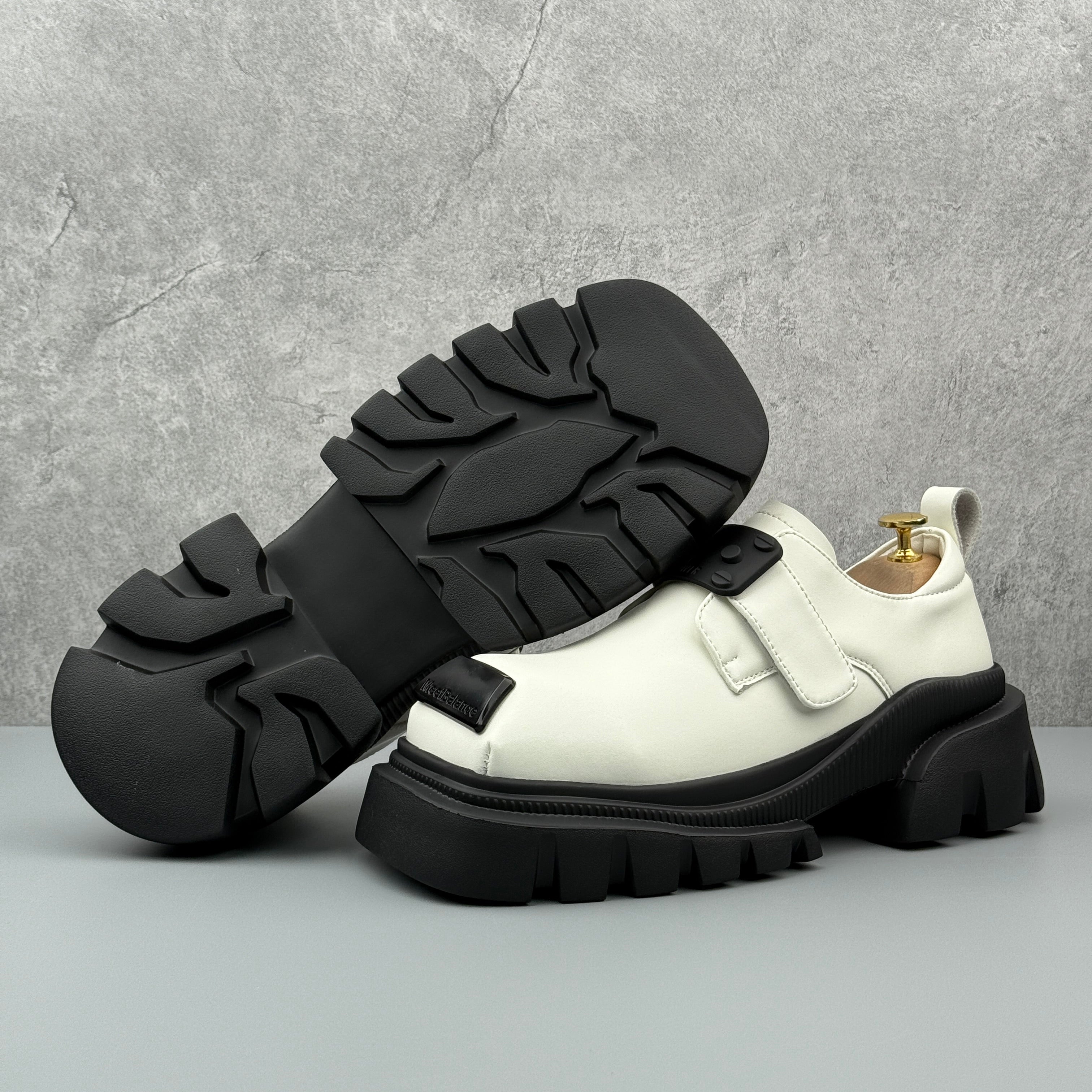 Hybriss Axis White– Casual Leather Shoes