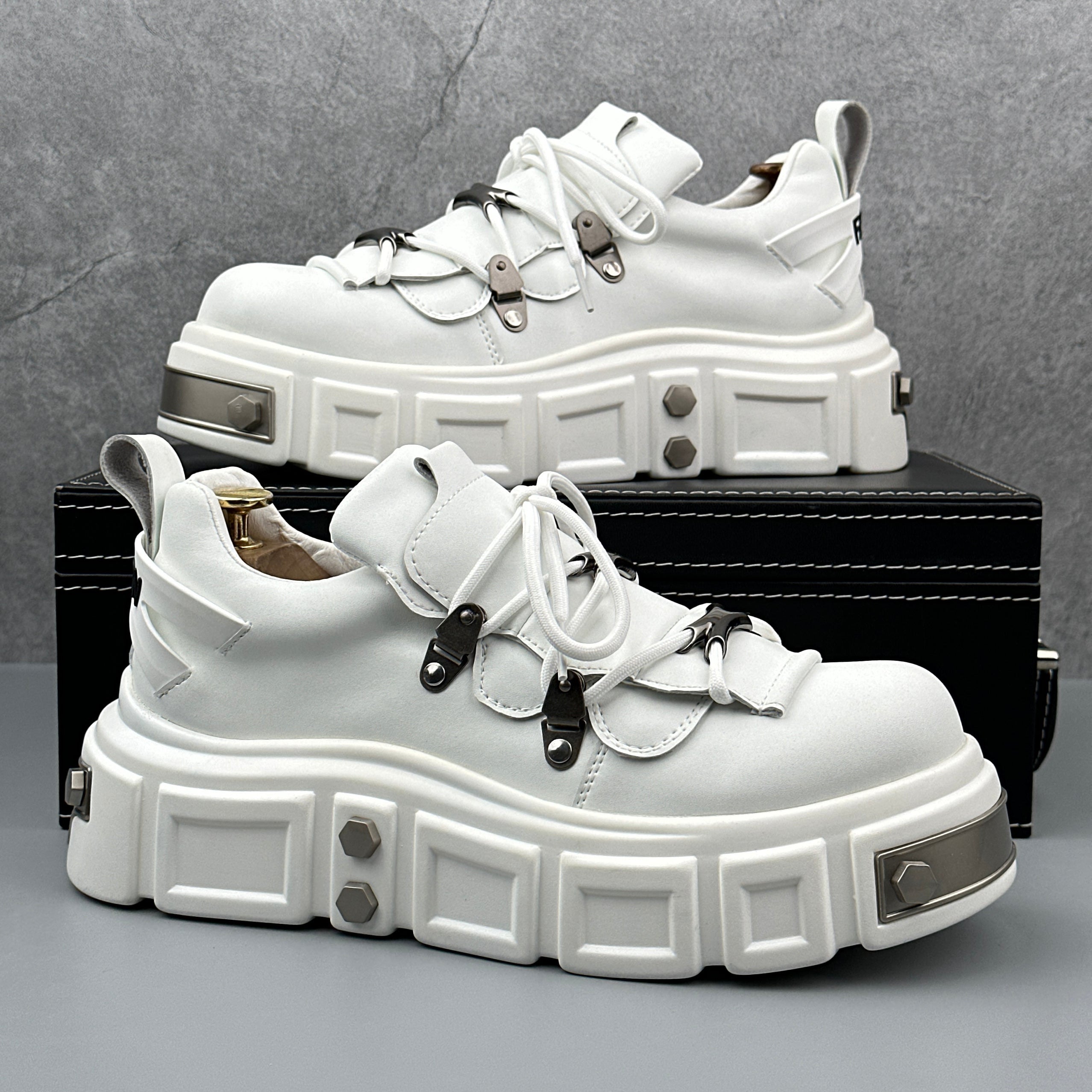 Hybriss Vnnsijie Rebellion White– Punk Casual Shoes