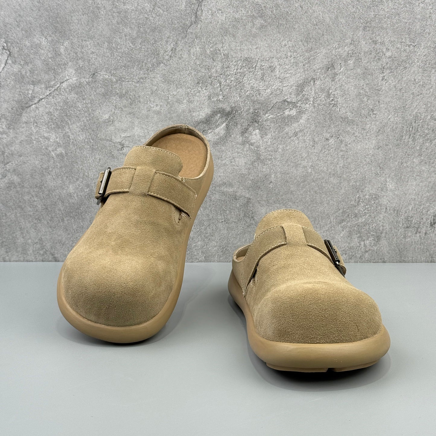 Hybriss Low-Profile Pastel Suede Slip-On Mule