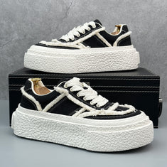 Hybriss TasselCore Black– Mikrofaserleder Sneakers