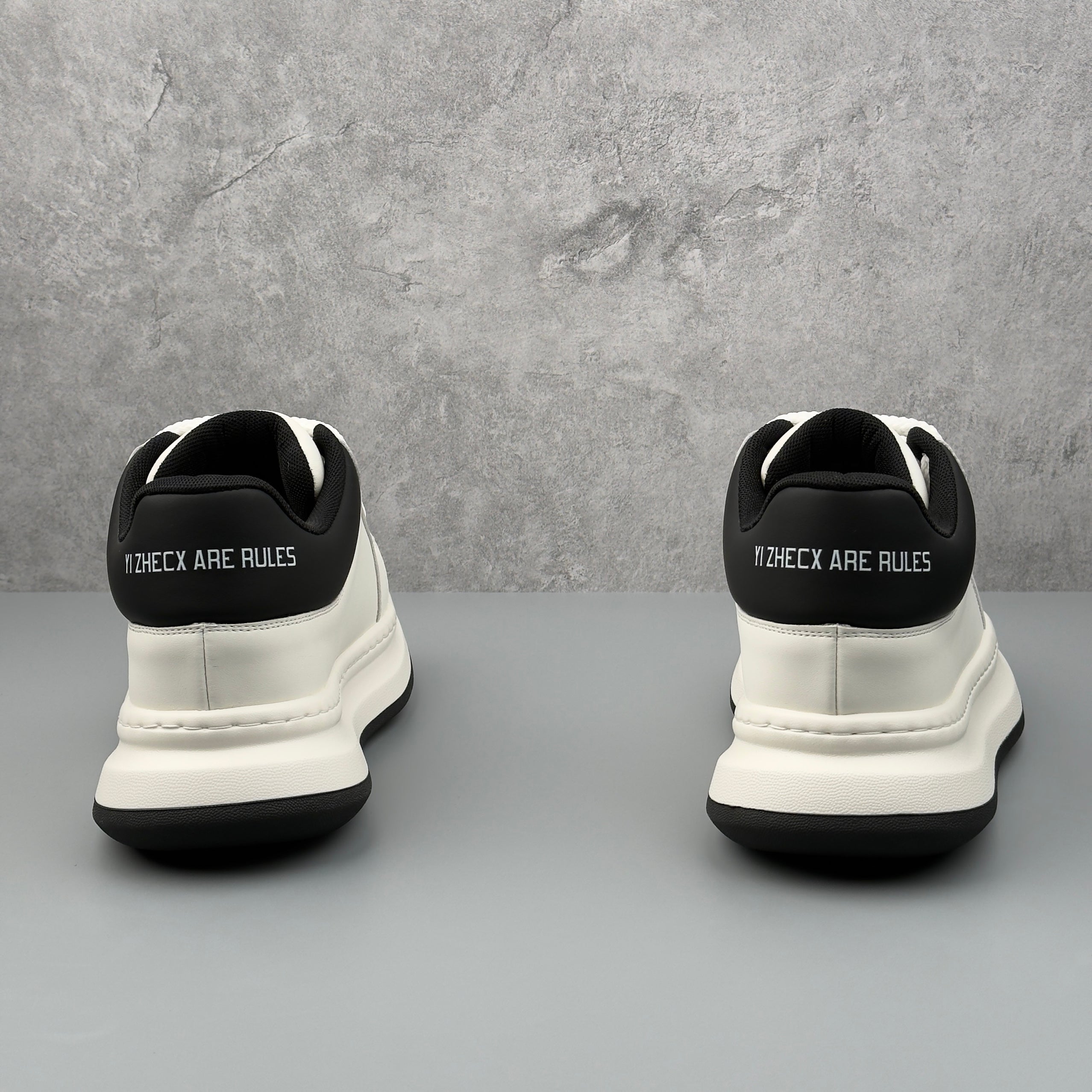 Hybriss SimpleCore Black White– PU & Mikrofaserleder White Shoes