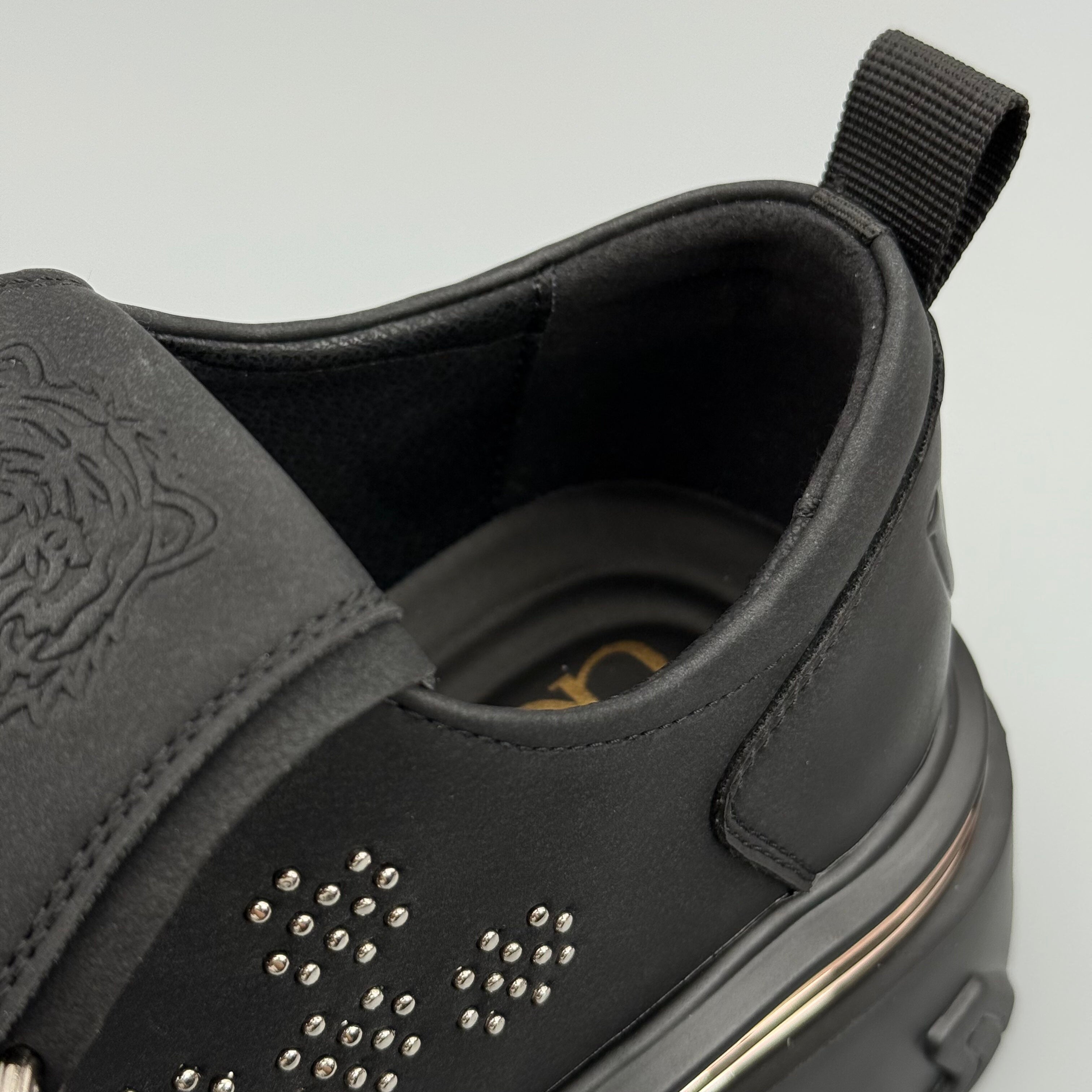 Hybriss Stitched Edge Black– Youth Casual Leather Shoes