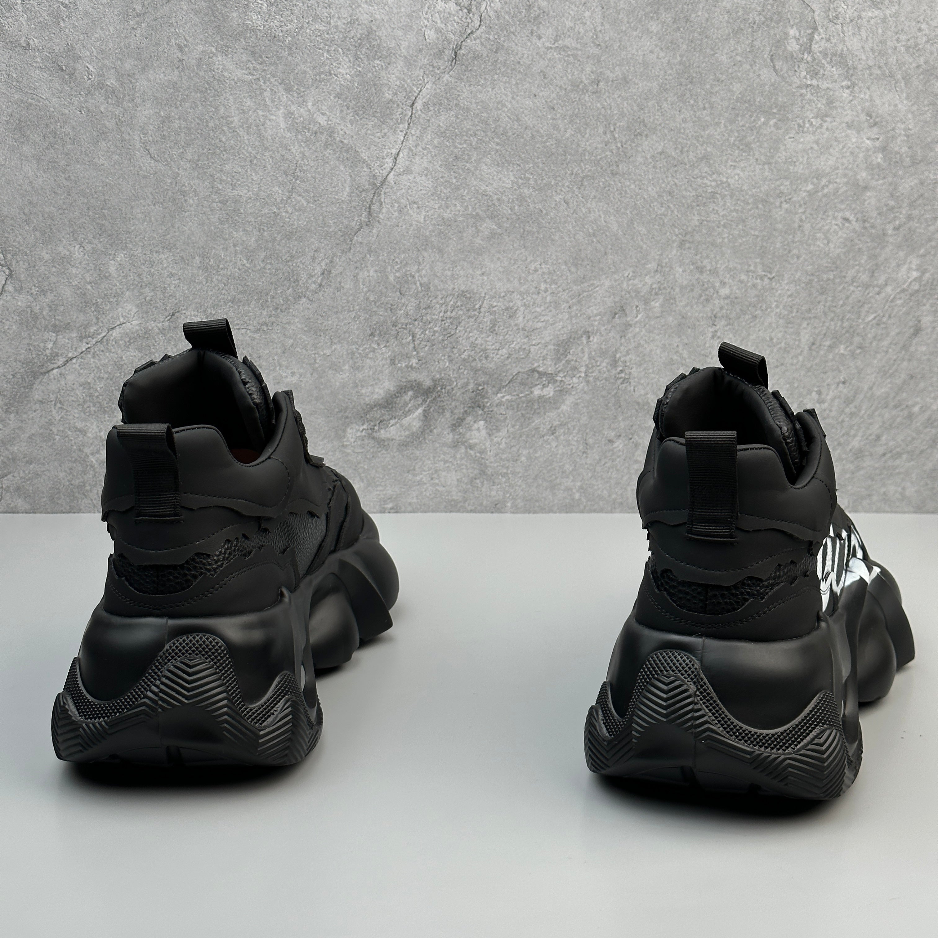 Hybriss Cabuncci SpliceRise Black– Sporty Dad Shoes