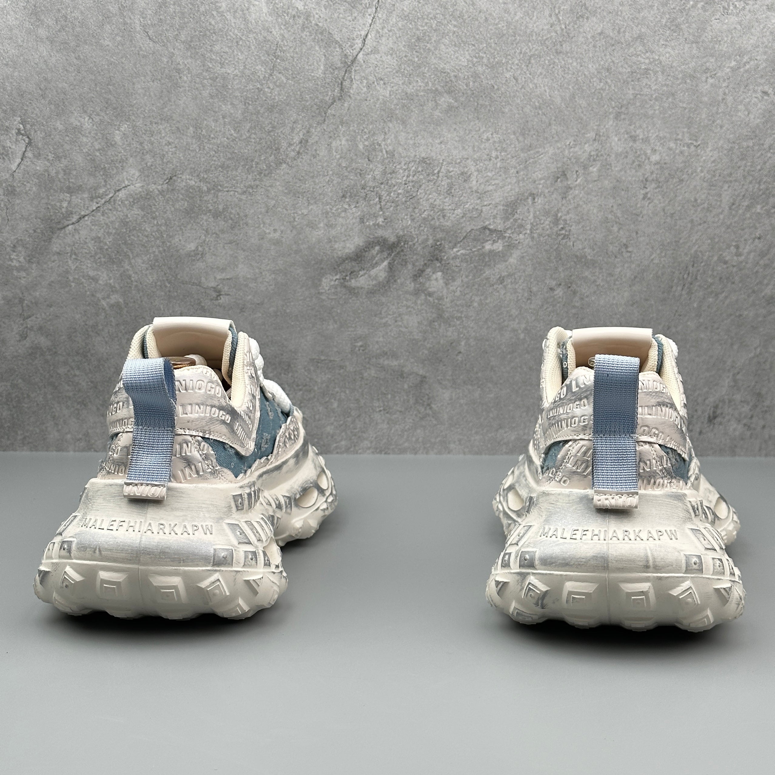 Hybriss RetroSpark Lake Blue– Youth Retro Dad Shoes