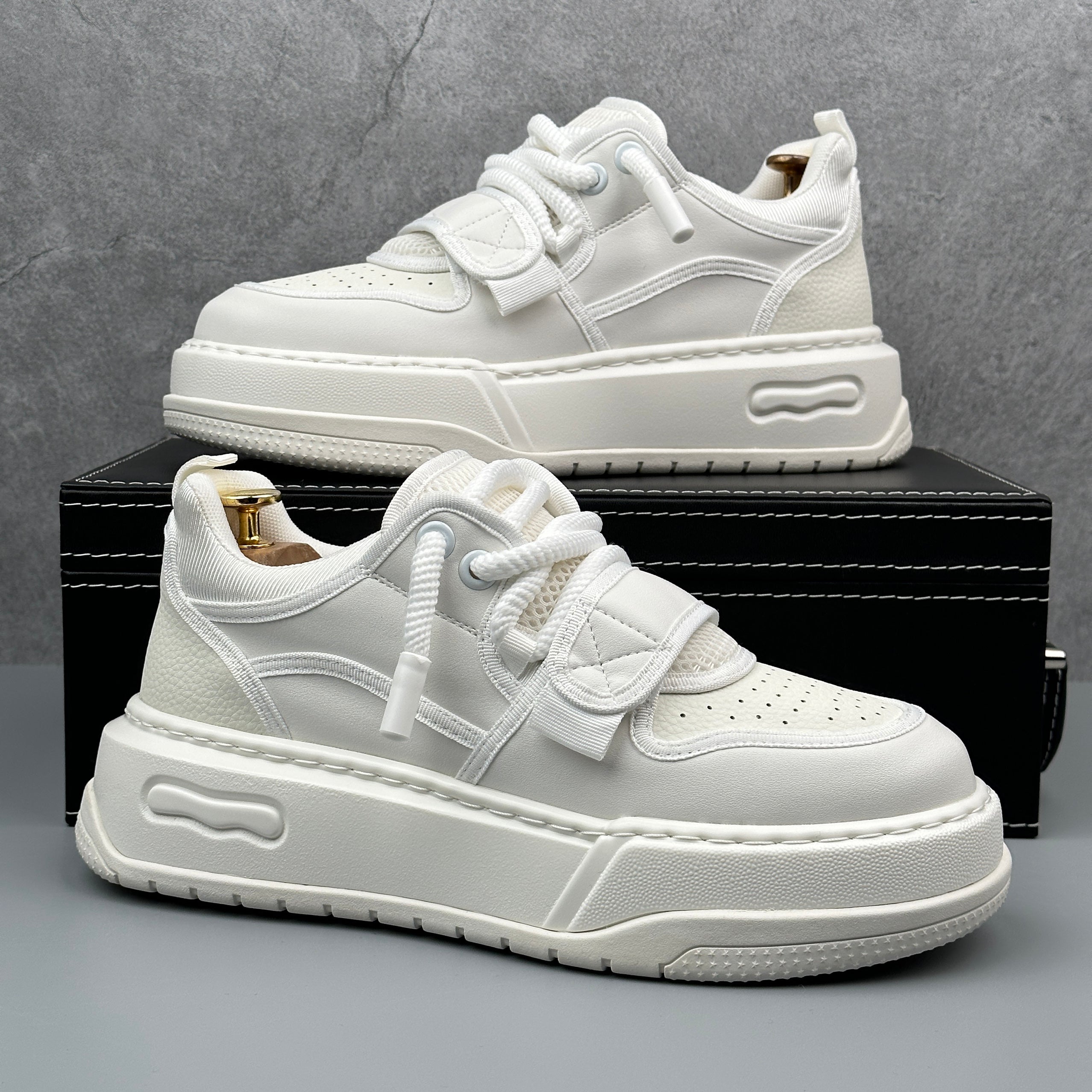 Hybriss KoreaLine – Mikrofaserleder White Shoes