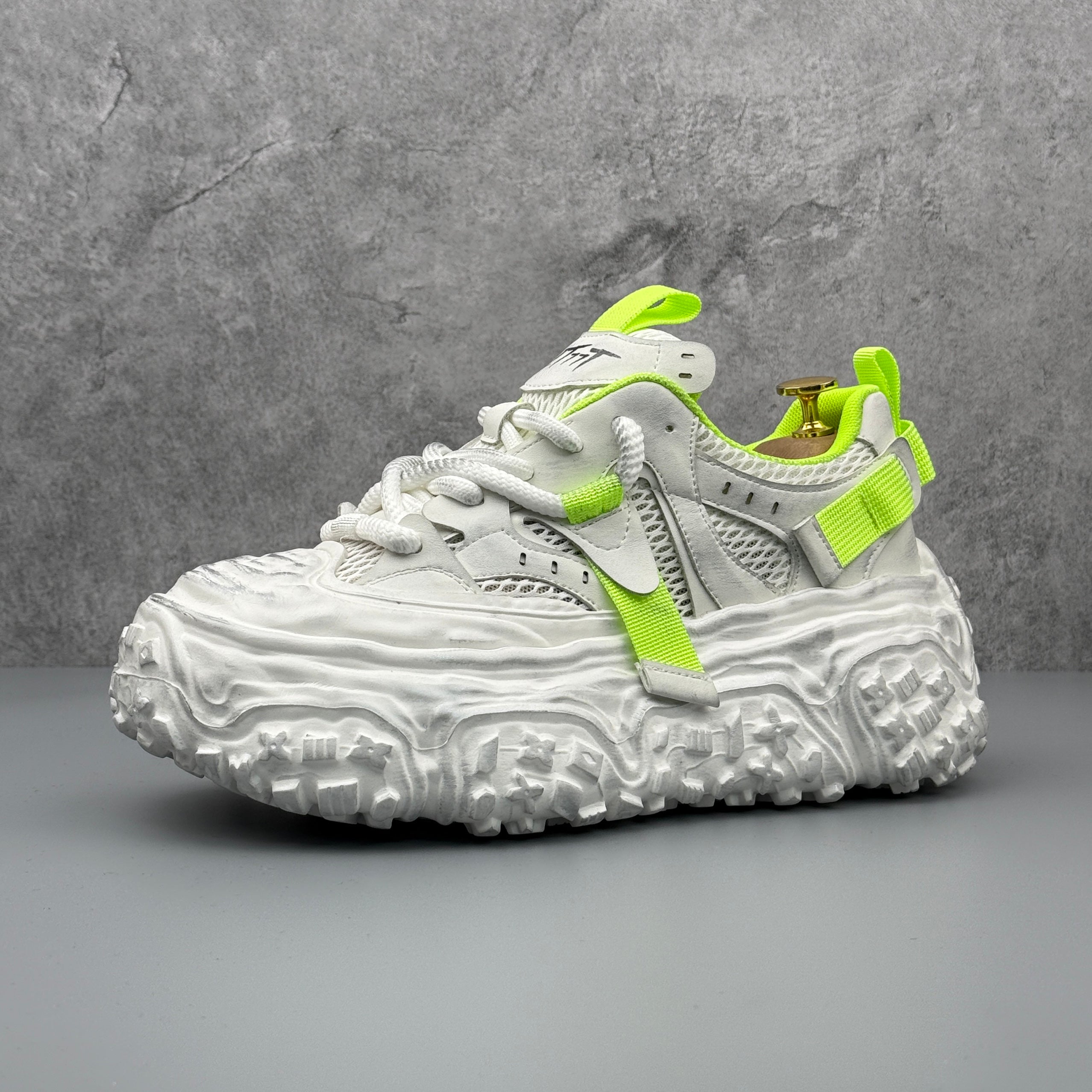 Hybriss DailyPlain White Green– Retro Dad Shoes