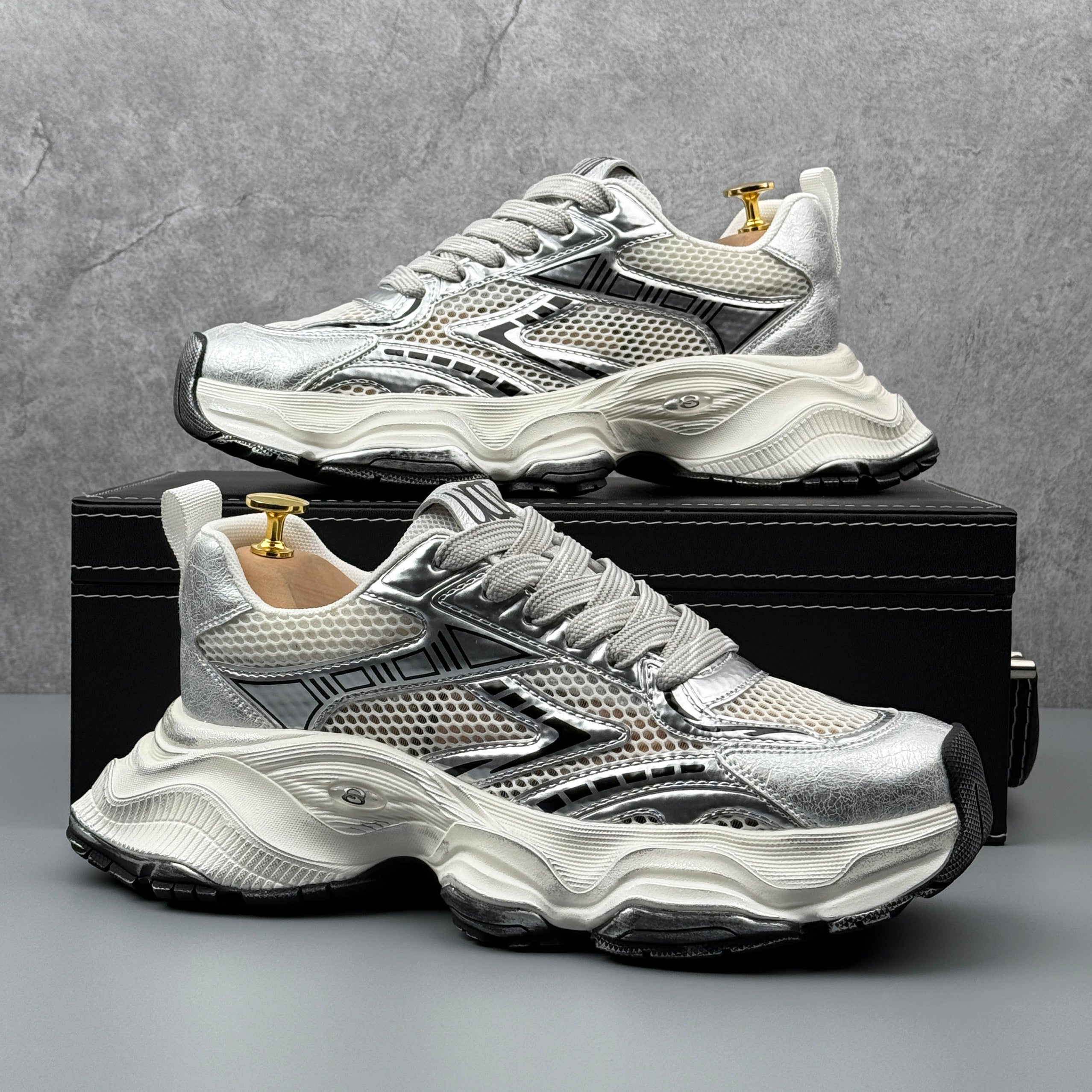 Hybriss UCOC AirFlex Silver– Youth Casual Dad Shoes