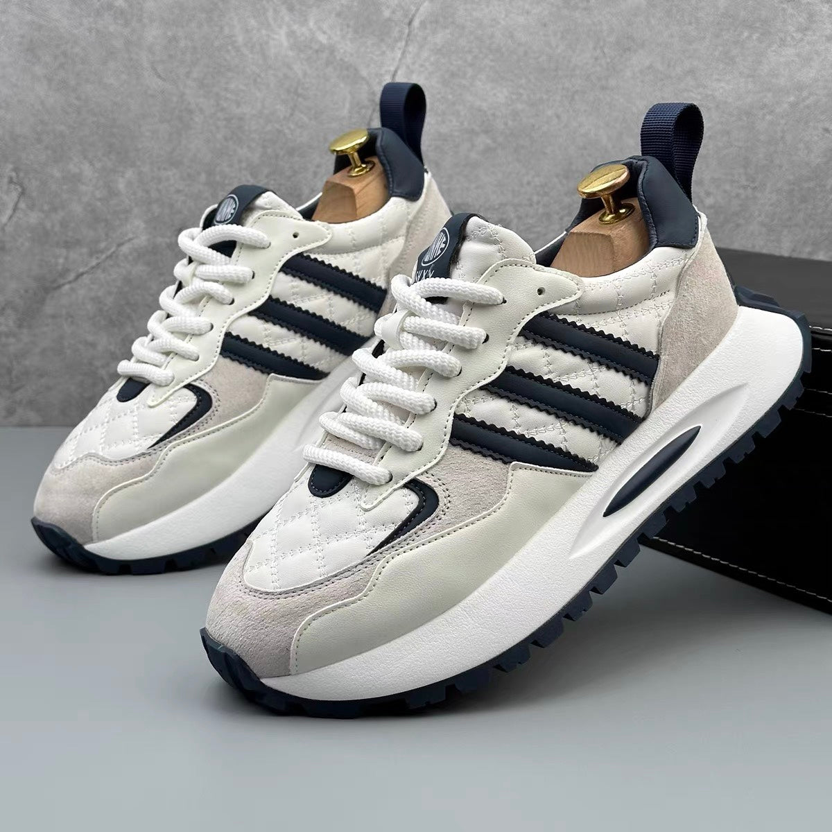 Hybriss SpliceCore White– Mikrofaserleder Sports & Casual Shoes