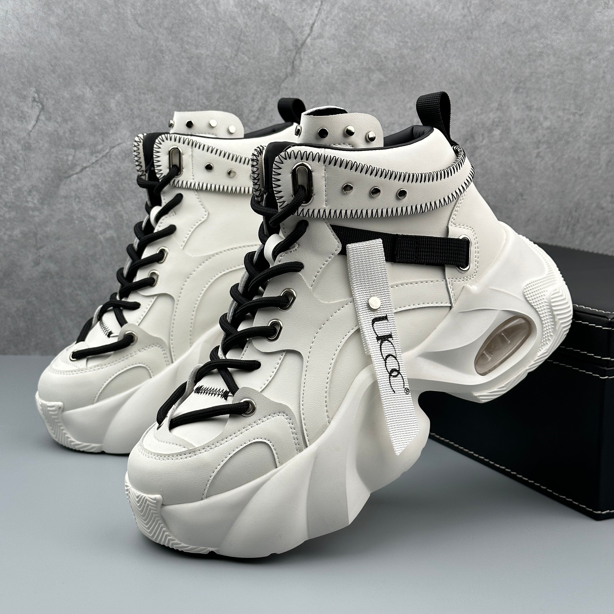 Hybriss WeaveTrend White– High-Top Work Shoes