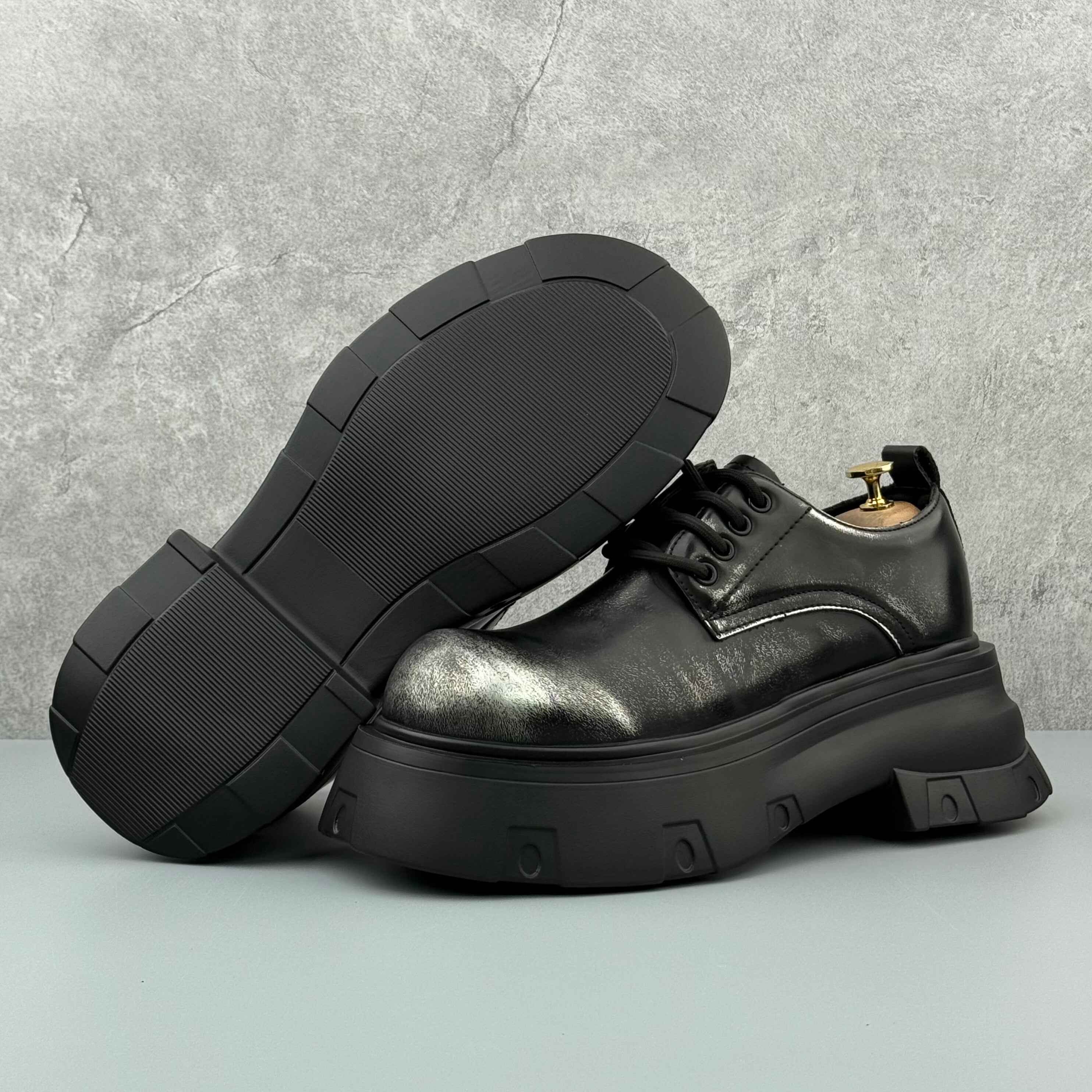 Hybriss Argentum Silver – Youth Casual Leather Shoes