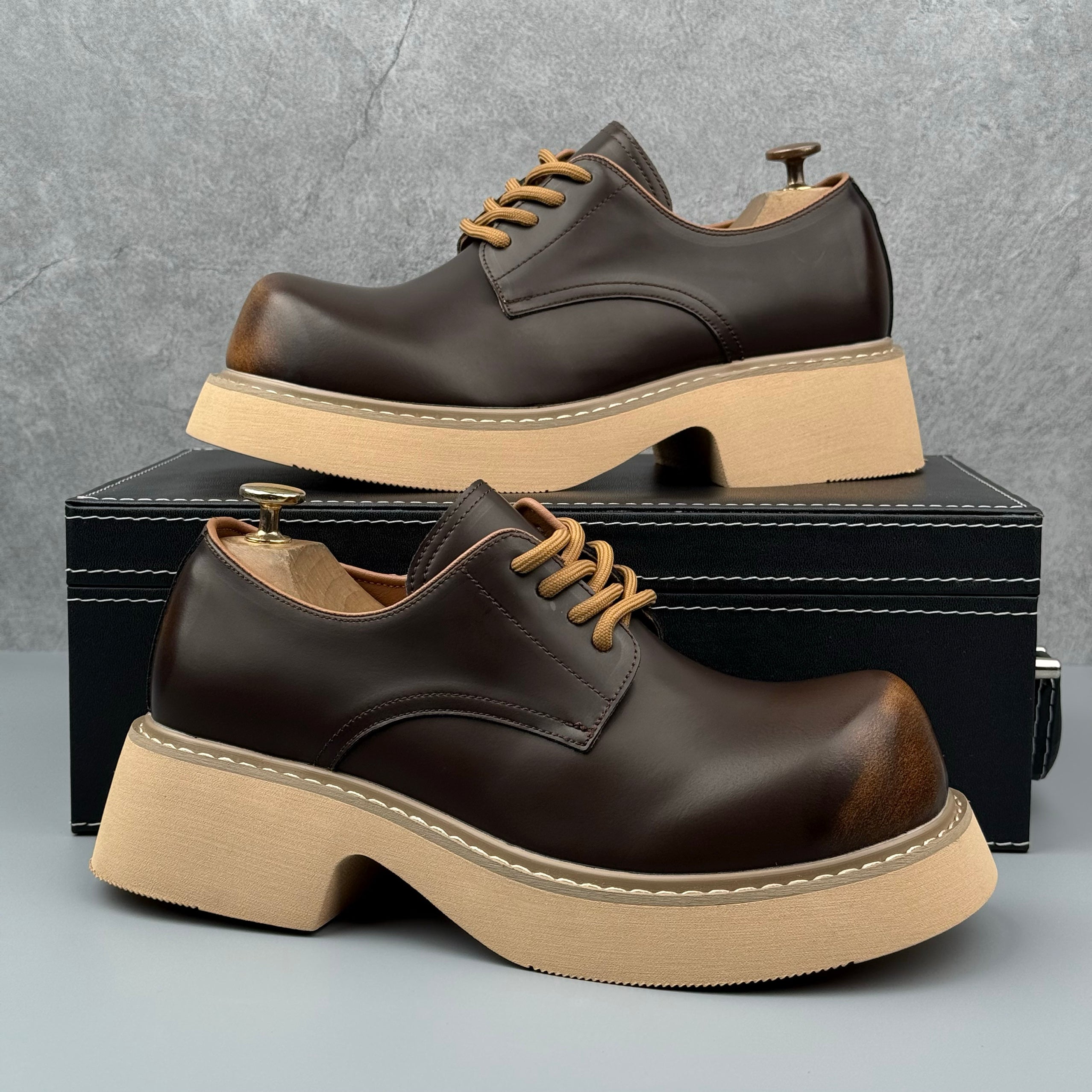 Hybriss LeisureCraft Brown– Goodyear Casual Leather Shoes