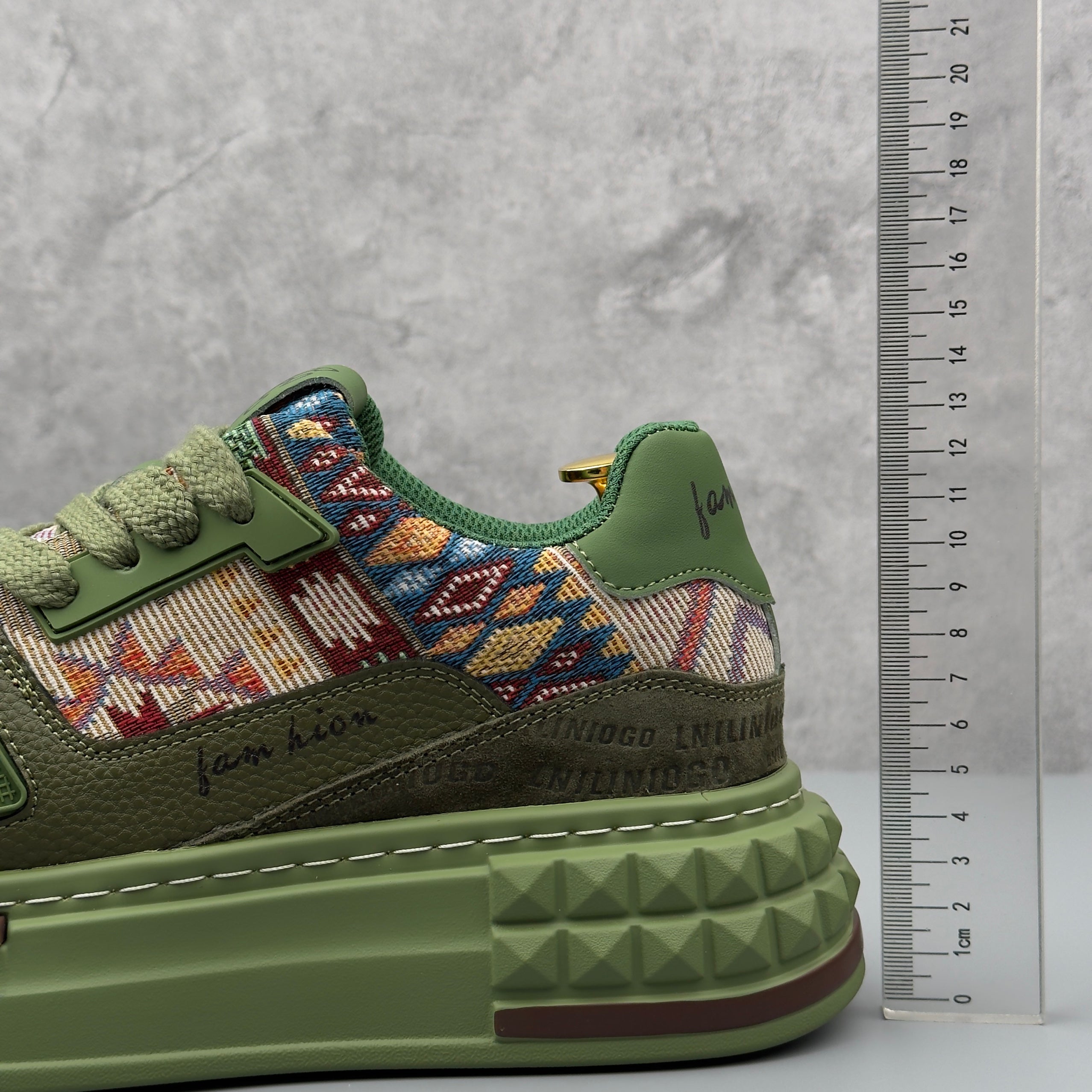 Hybriss EmbroStitch Green– Stoff & Mischmaterial Sneakers