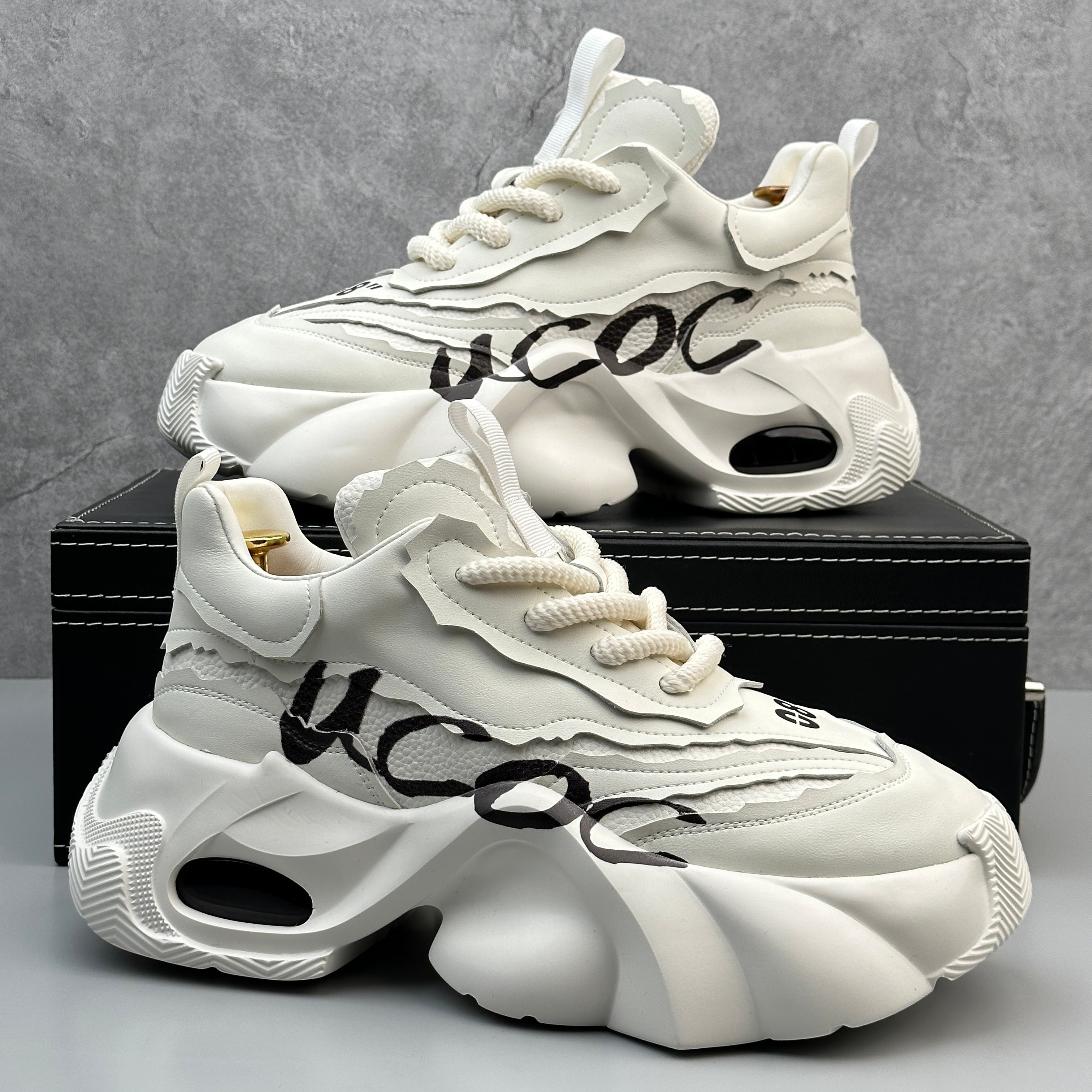 Hybriss Cabuncci SpliceRise Off-White– Sporty Dad Shoes