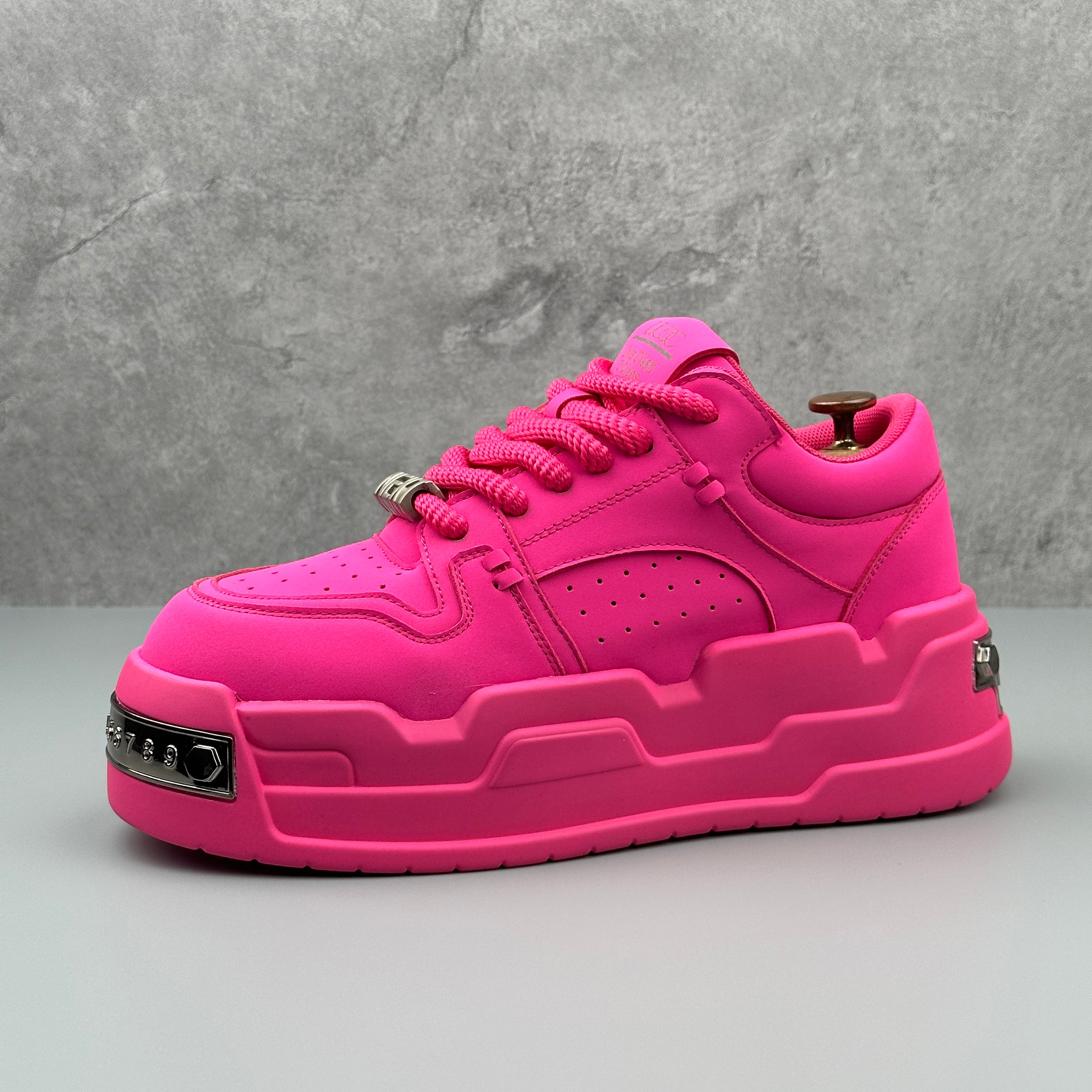 Hybriss MetalCore Pink– Microfiber Leather Sneakers