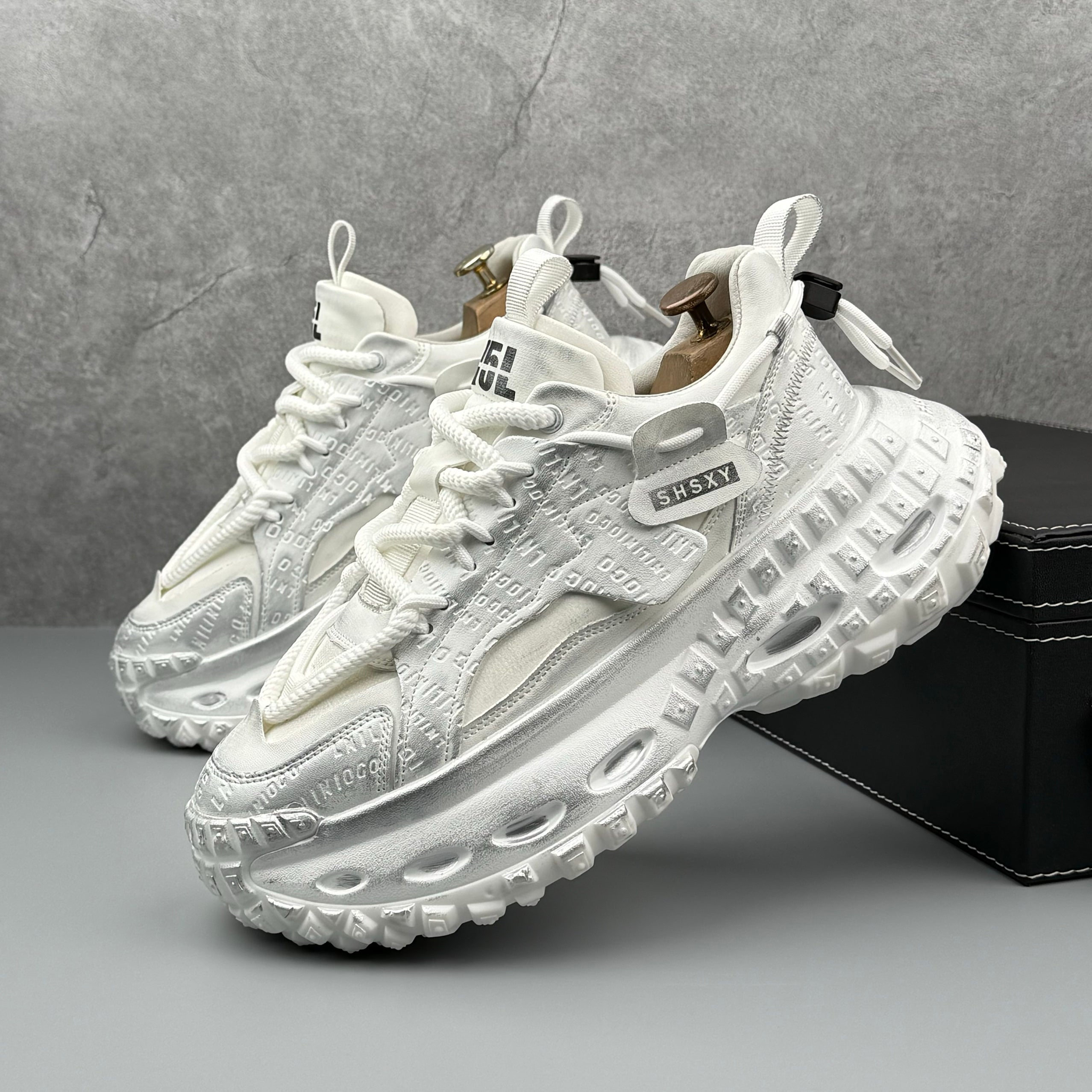 Hybriss OldWeave White– Retro Dad Shoes