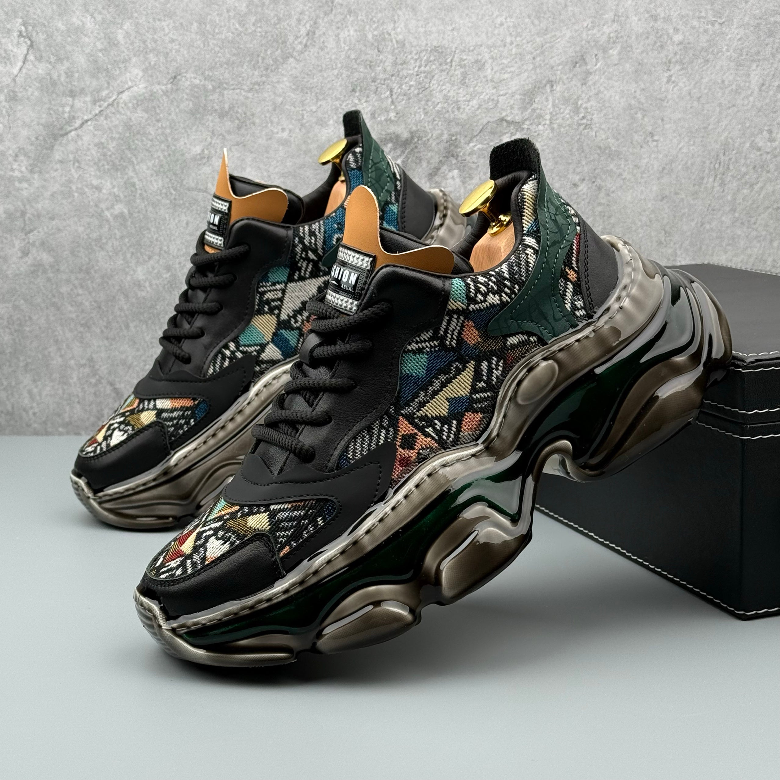 Hybriss SportStitch Black– Youthful Dad Shoes