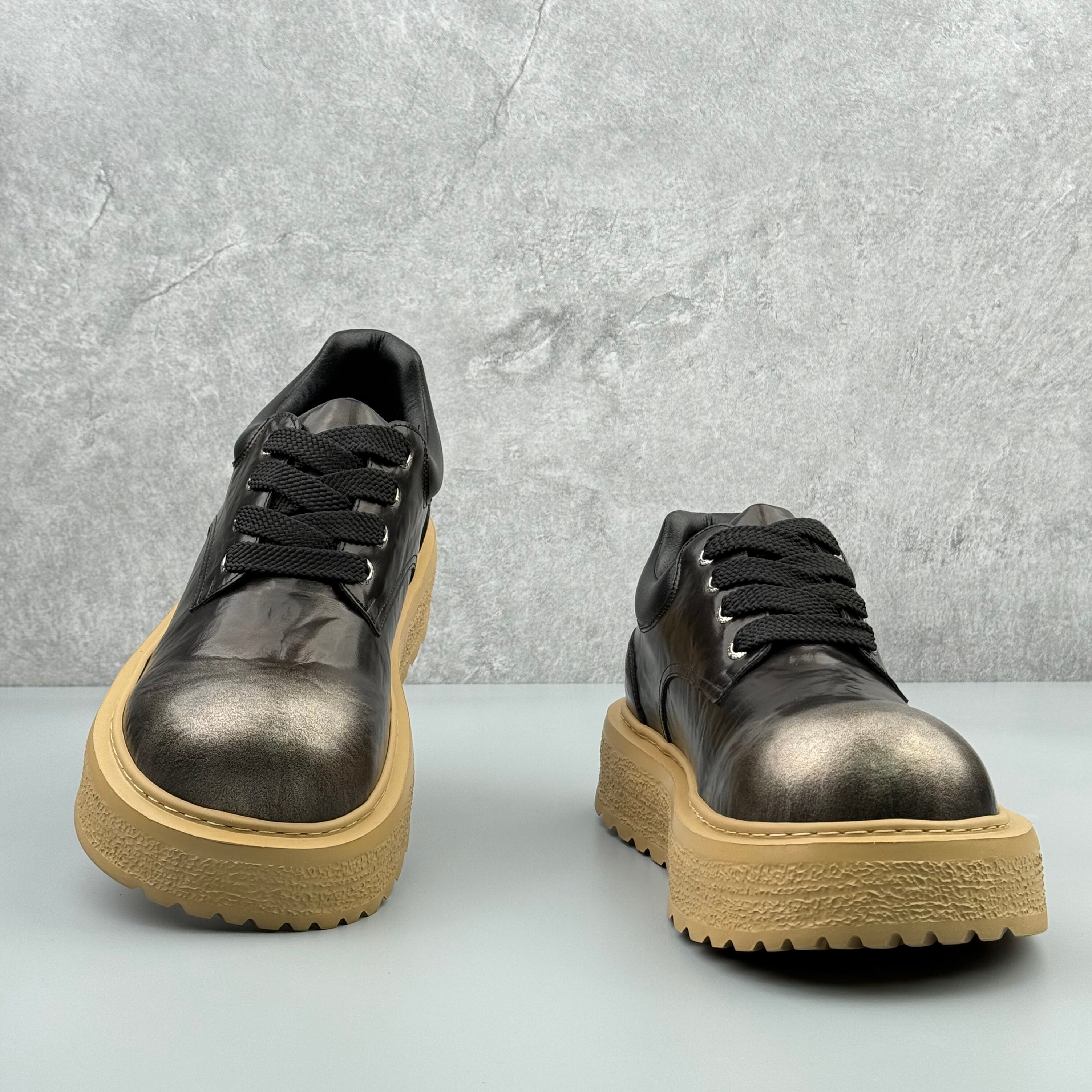 Hybriss MicroMartin Black– Short‑Tube Microfiber Leather Martin Boots