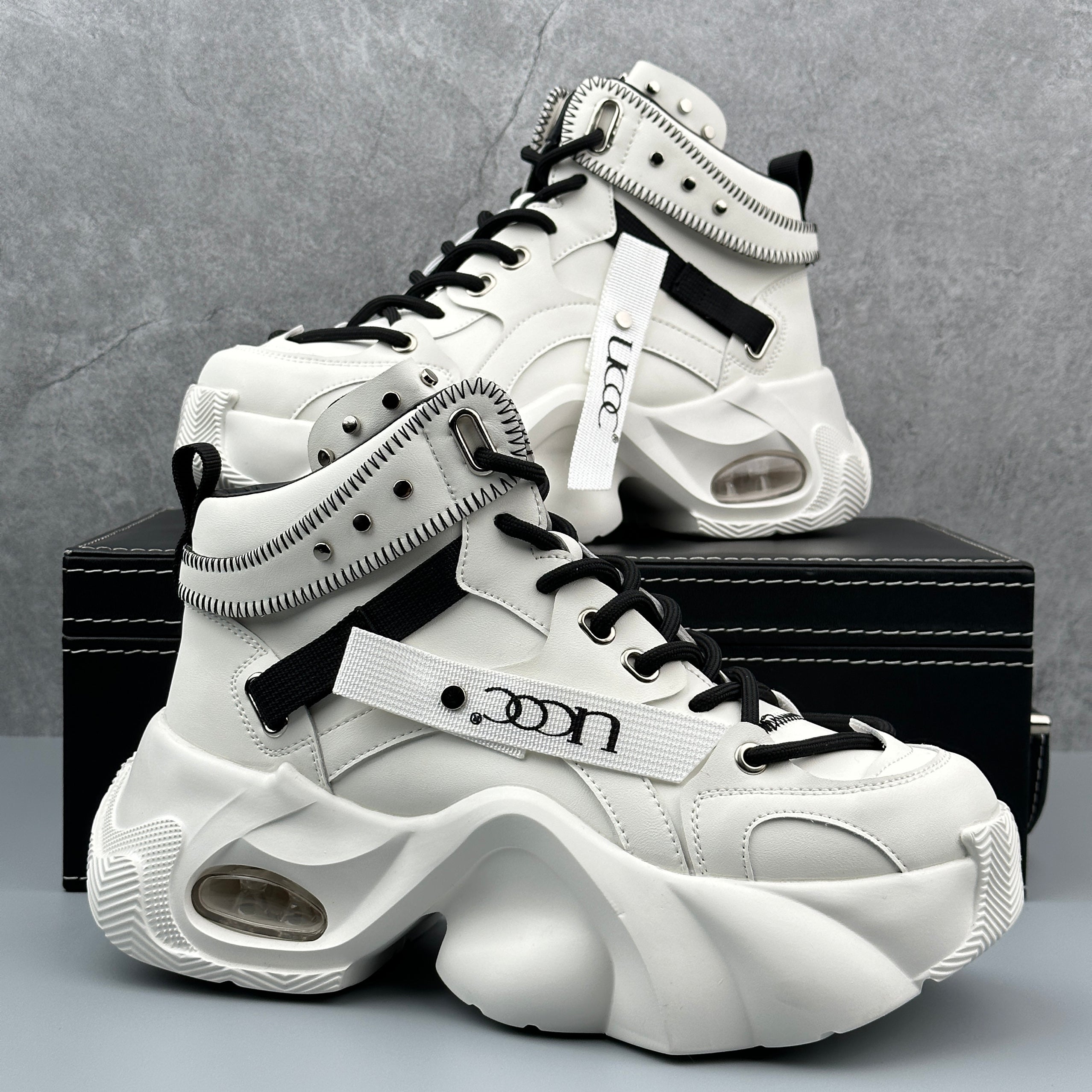 Hybriss WeaveTrend White– High-Top Work Shoes