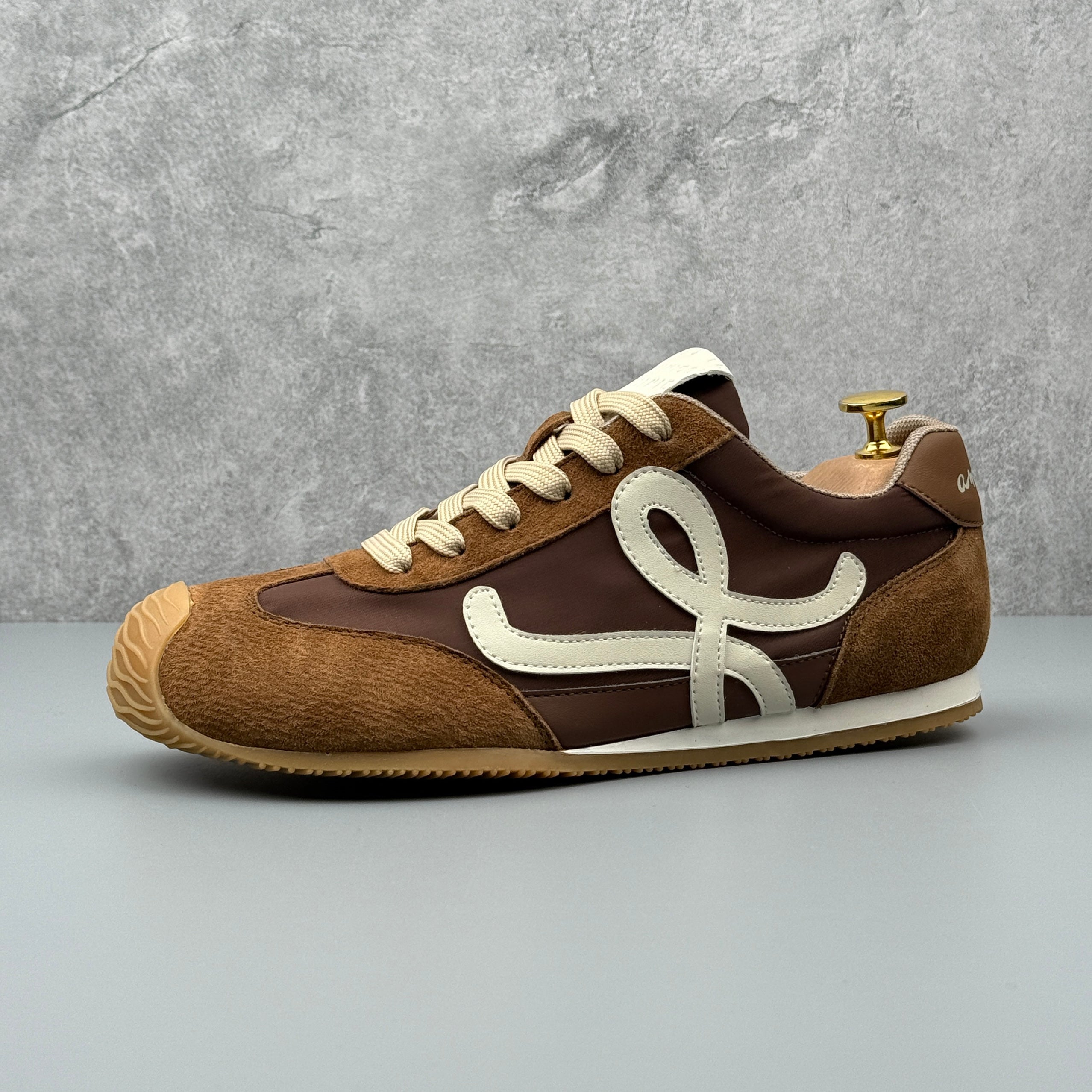 Hybriss LightCore Brown– Leichte Stoff‑Sneaker