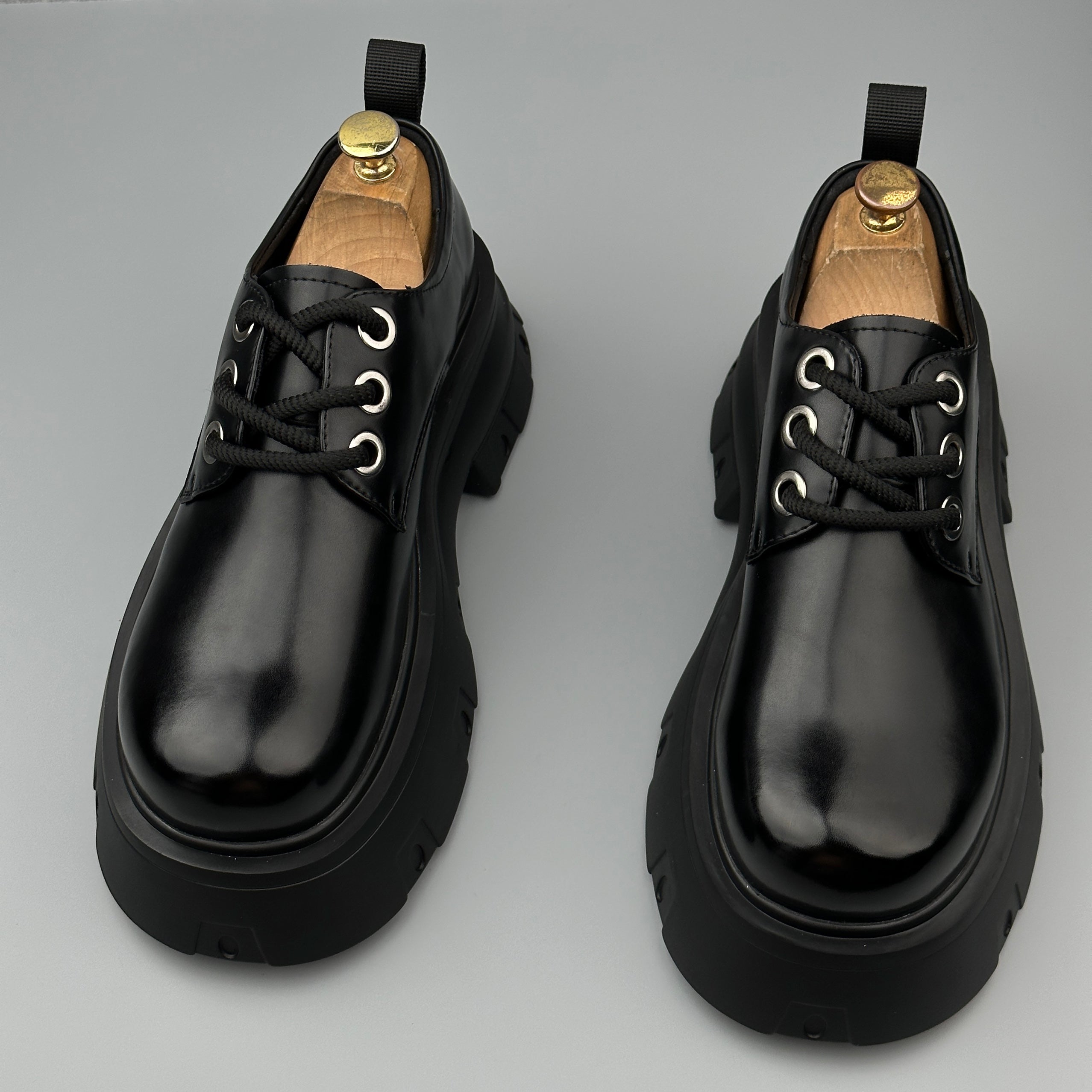 Hybriss Cabuncci Ascend Black– Youth Casual Leather Shoes