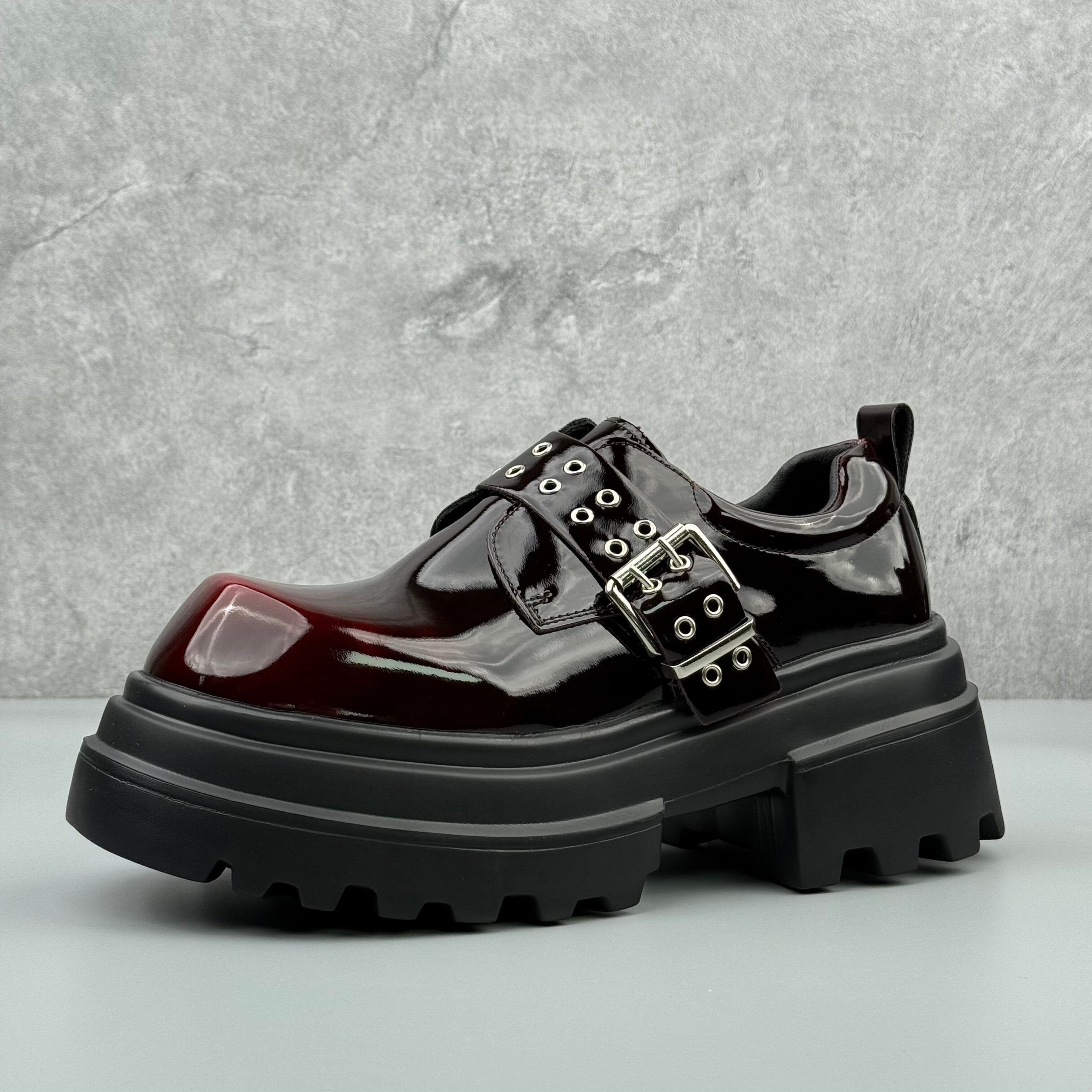 Hybriss DailyGloss Red– Casual Leather Shoes