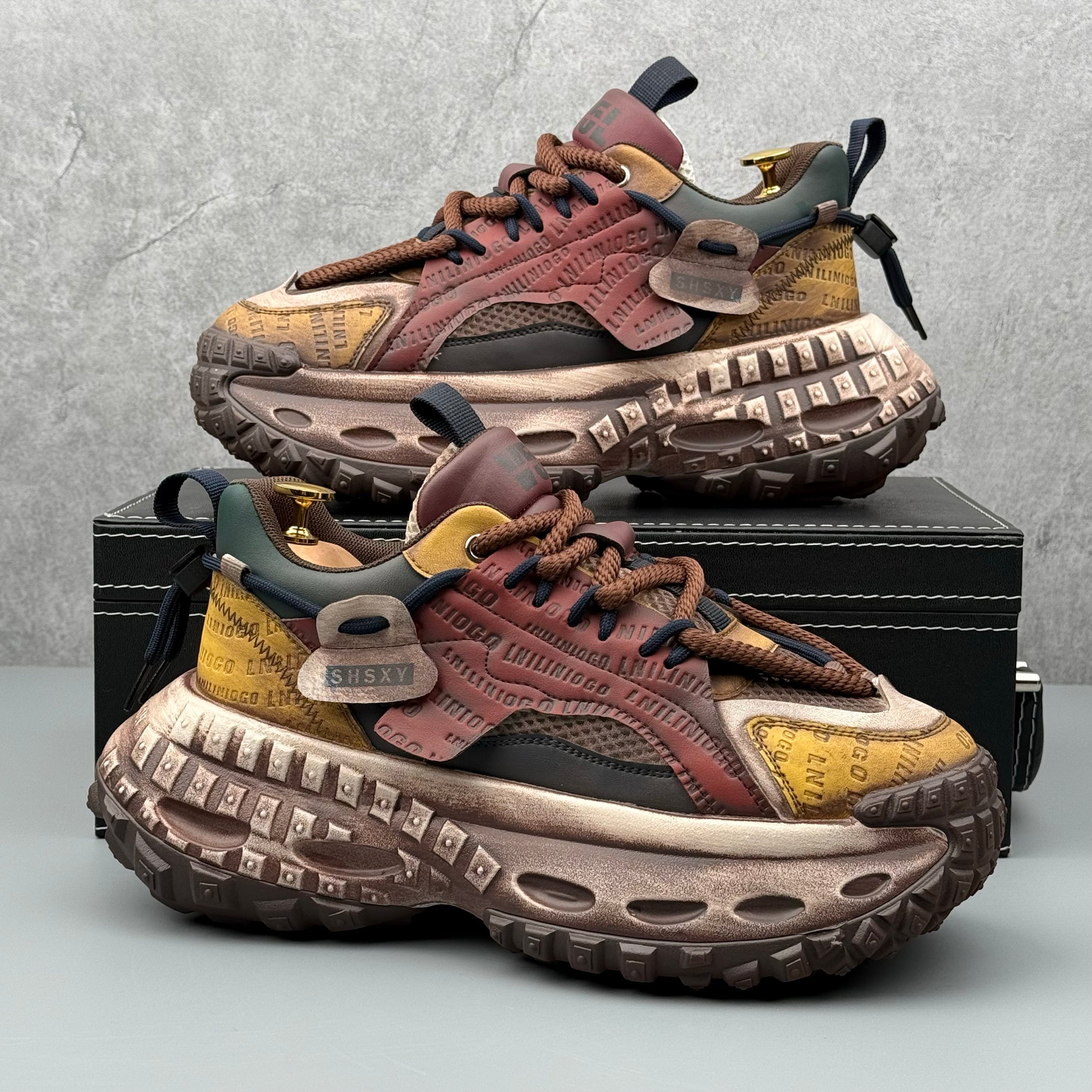 Hybriss DailyWeave Camel Yellow Brown– Retro Dad Shoes