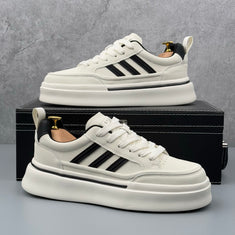 Hybriss BeigeCore Black– Stoff & PU Sneakers