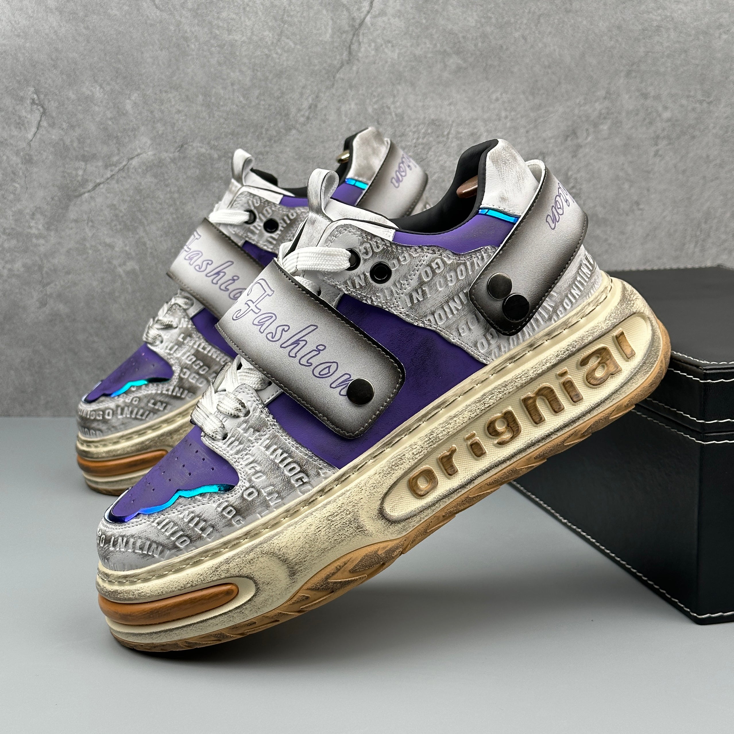 Hybriss CarveCore Purple– Mikrofaserleder Sneakers