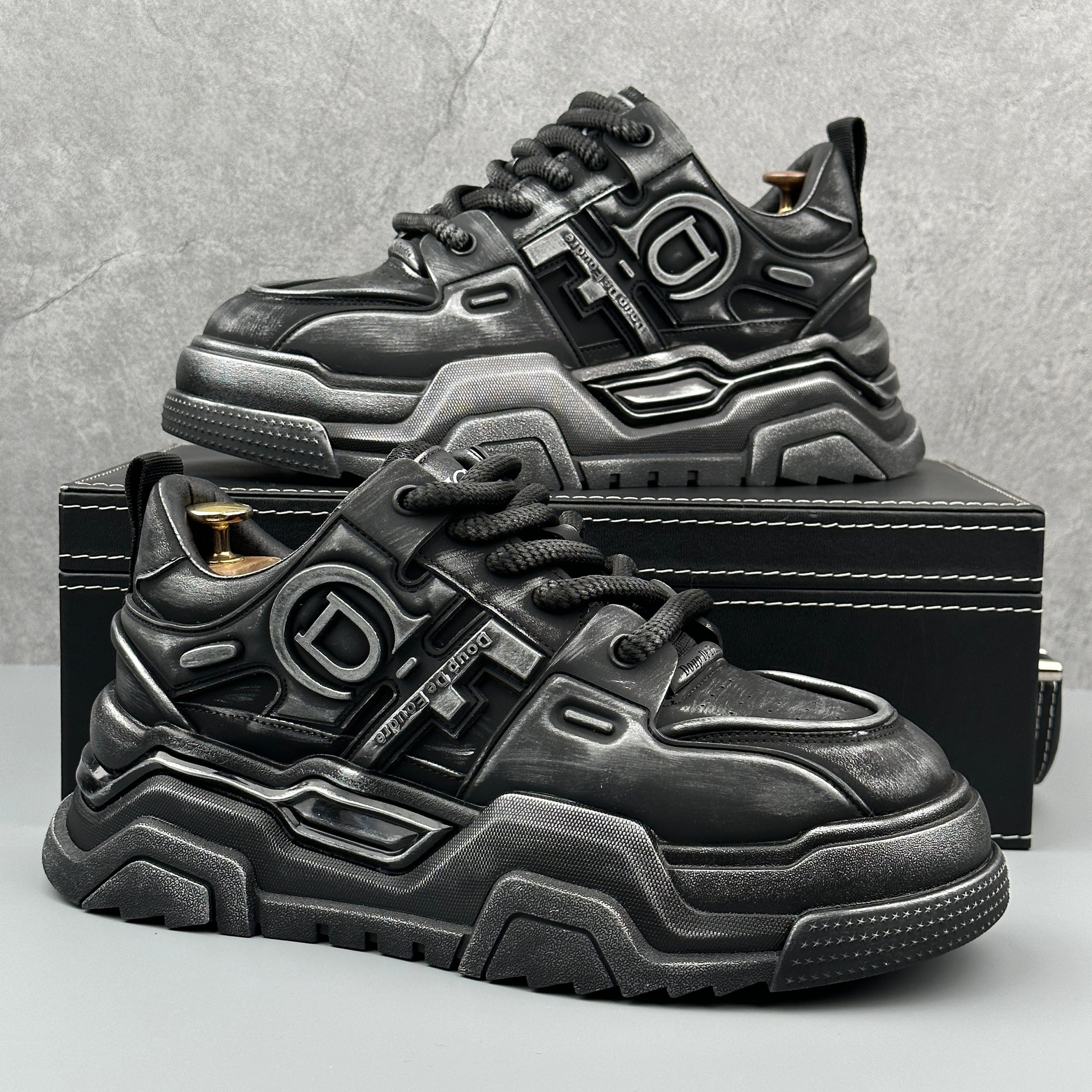 Hybriss Cabuncci StreamLine Black– Youth Trend Sneakers